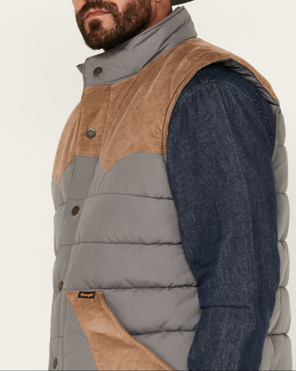 Wrangler Western Yoke Snap Puffer Vest