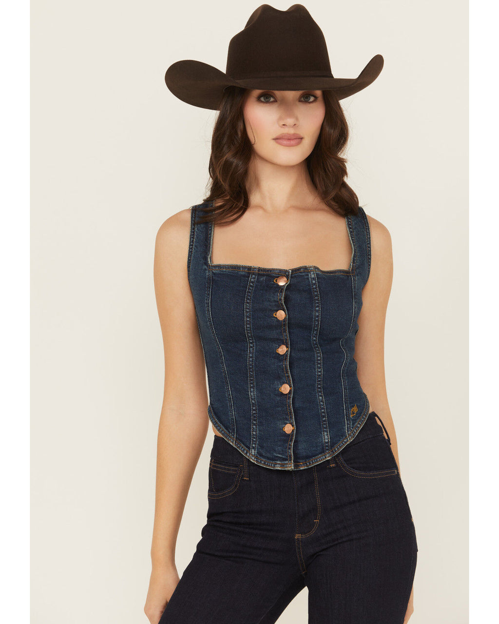 Wrangler X Lainey Wilson Bustier Denim Top