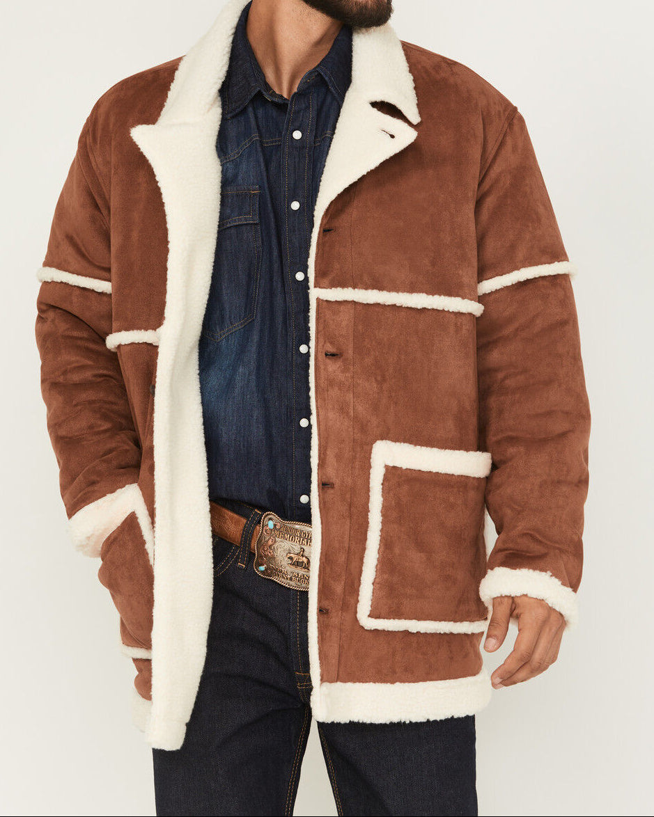 Wrangler Sherpa Lined Button-Down Jacket