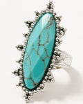 Lainey Wilson Women's Hold Me Faceted Oval Statement Ring