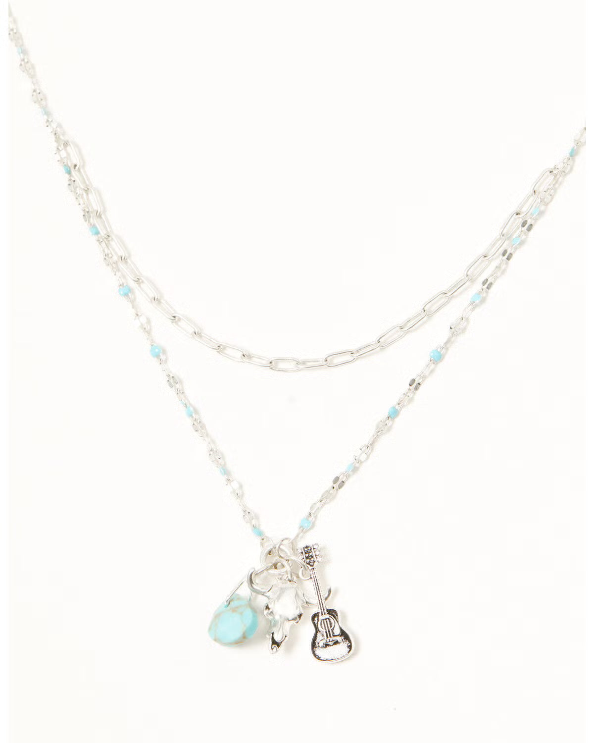 Lainey Wilson Women's Guitar Charm Layered Necklace