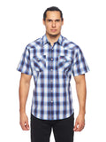 Rodeo Clothing Men's Plaid Short Sleeve Snap