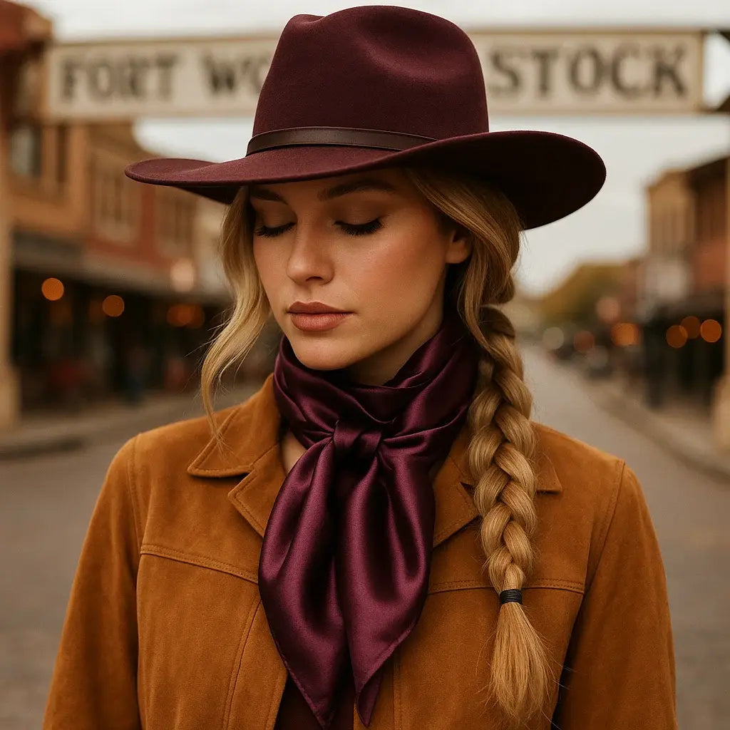 35X35" Solid Plum Wild Rag / Scarf