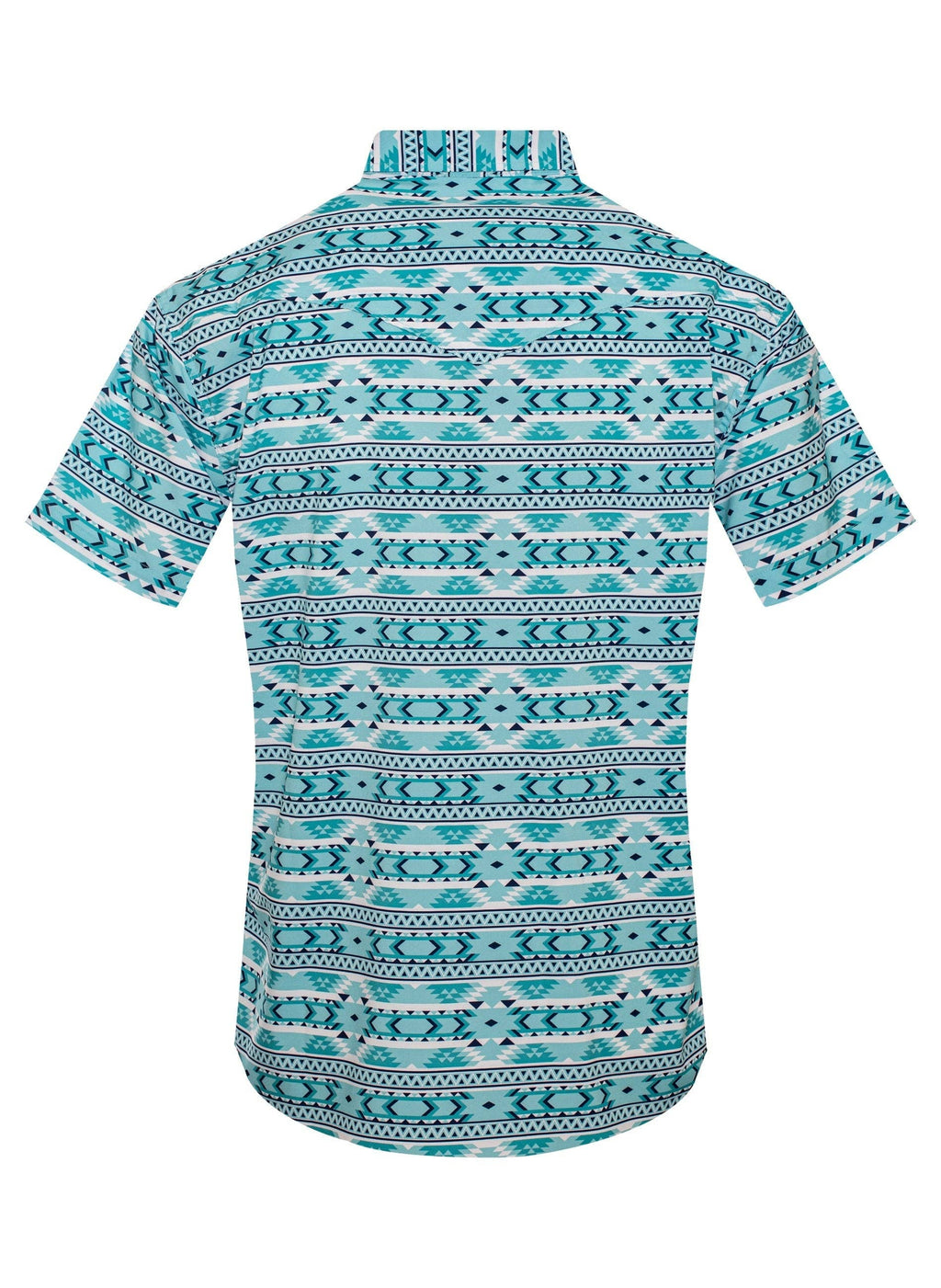 Men's Western Pearl Snap Aztec Print Shirt