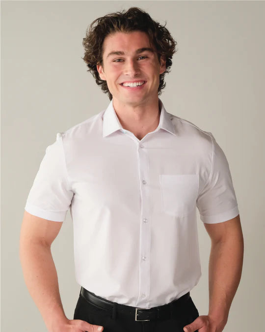 Cotton Range Shirt - White Short Sleeve