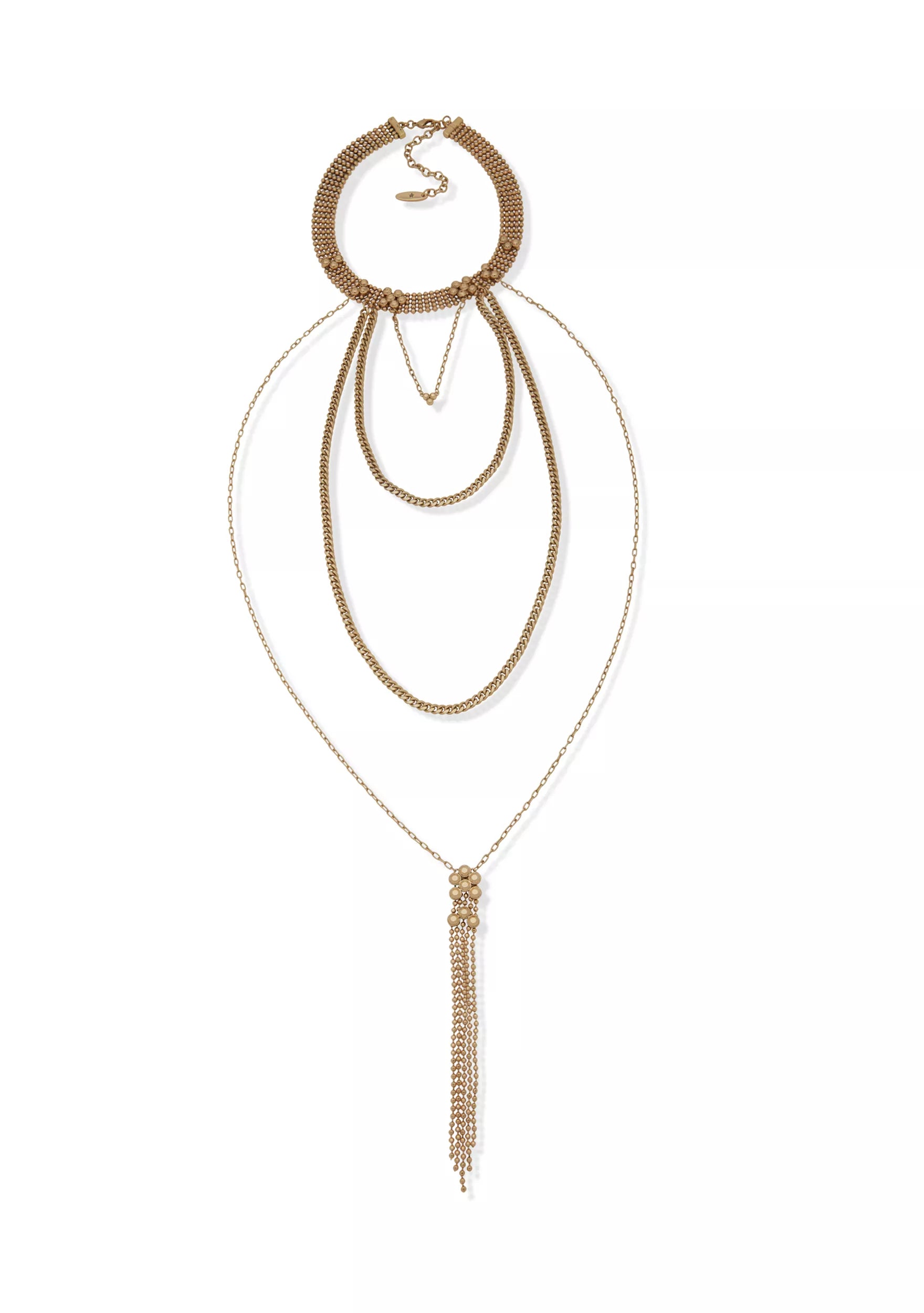Lainey Wilson Gold Tone Choker Swag Chain Pendant Necklace
