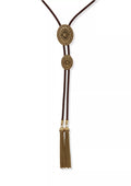 Lainey Wilson Gold Tone Long Tassel Bolo Necklace