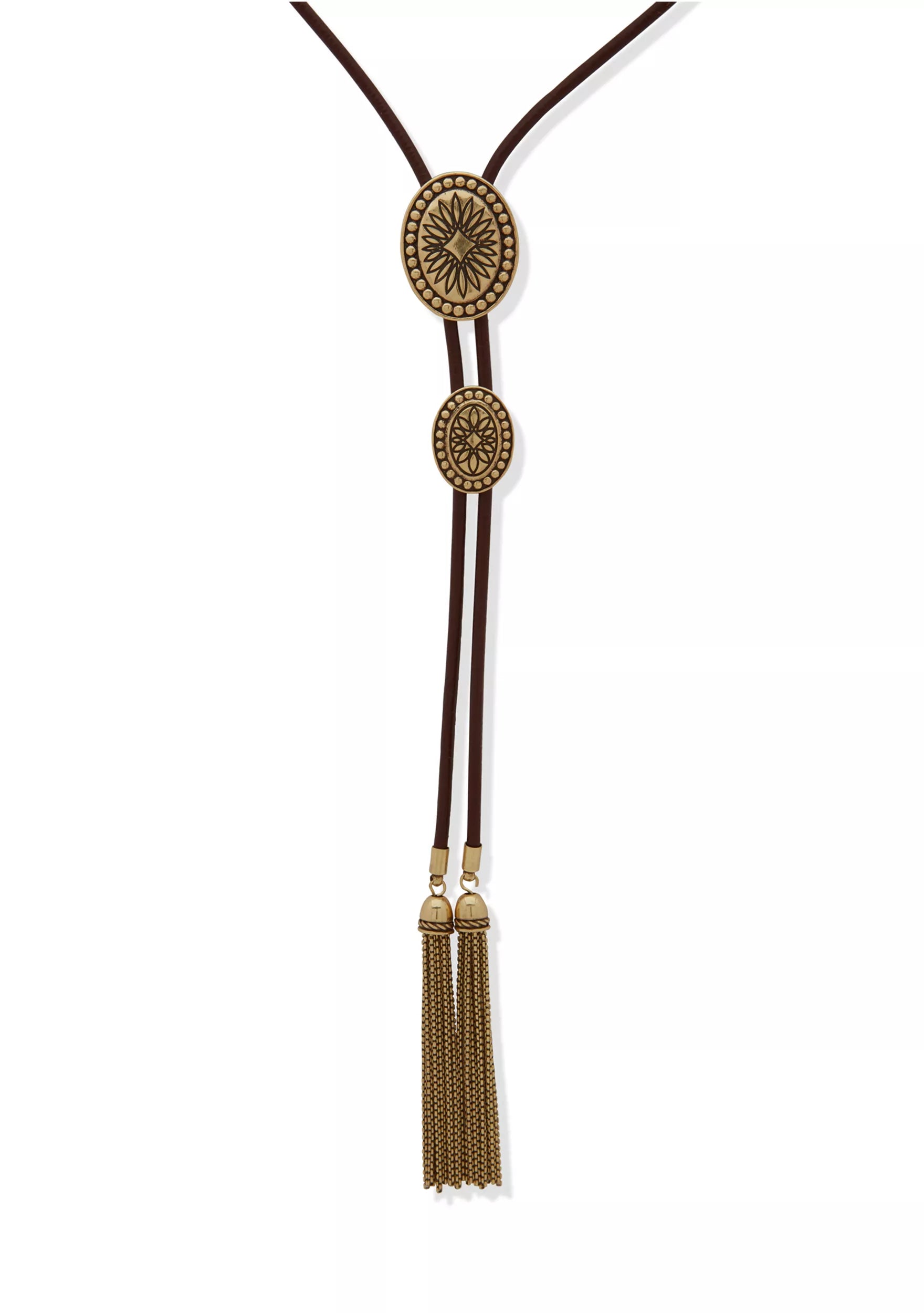 Lainey Wilson Gold Tone Long Tassel Bolo Necklace