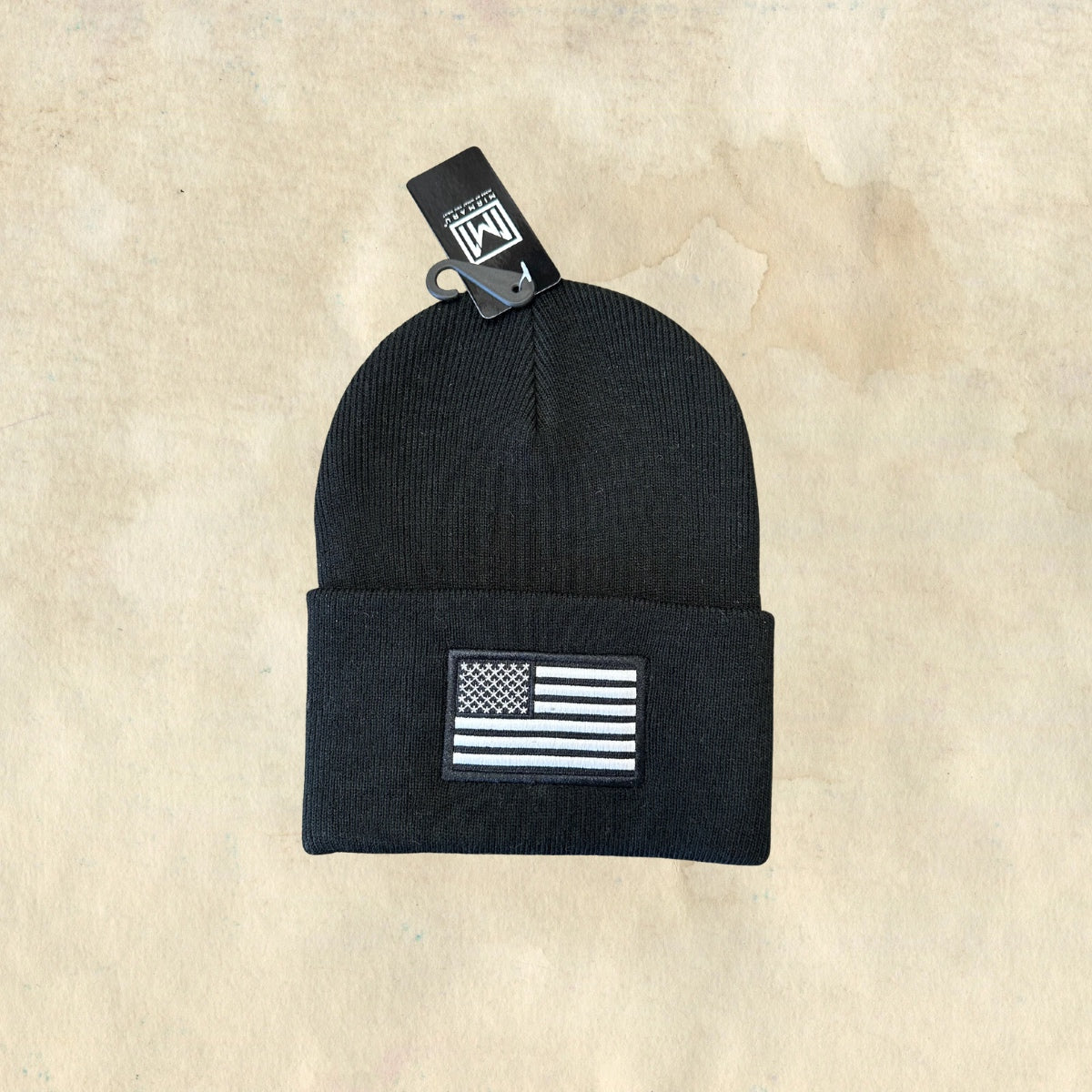 Black American Flag Beanie