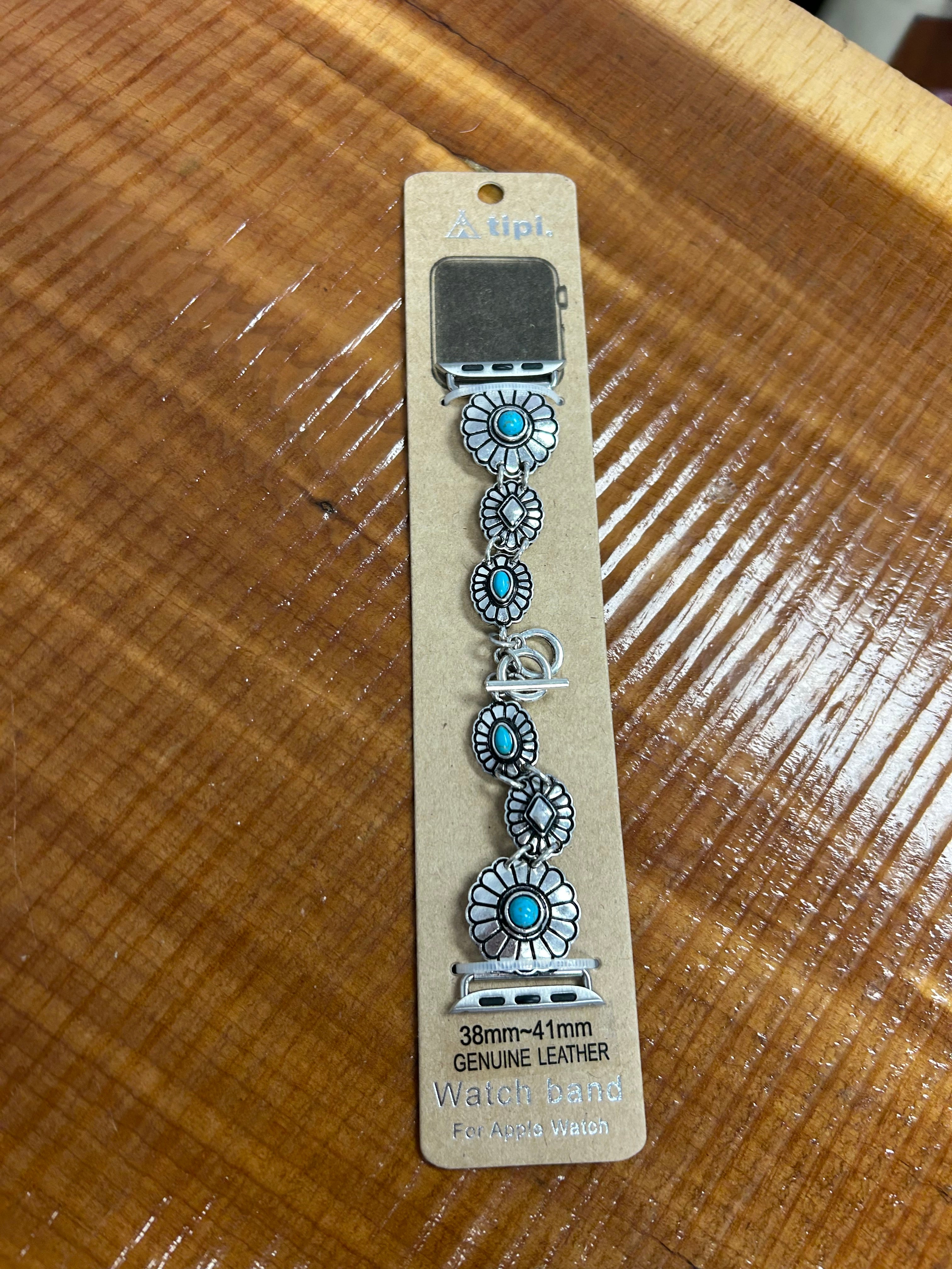 Western Turquoise Concho Apple Watch Band