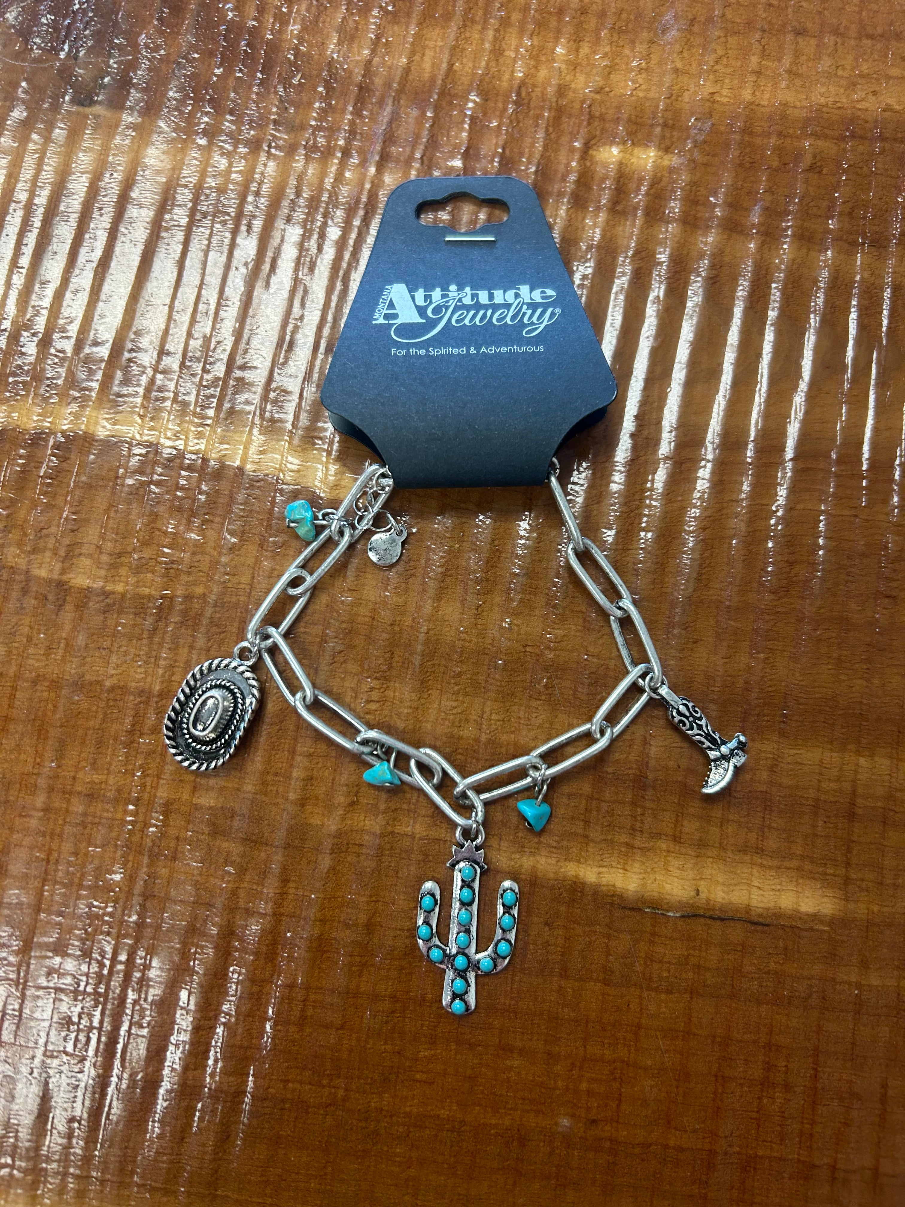 Montana Silversmith Attitude Cowgirl Charm Bracelet