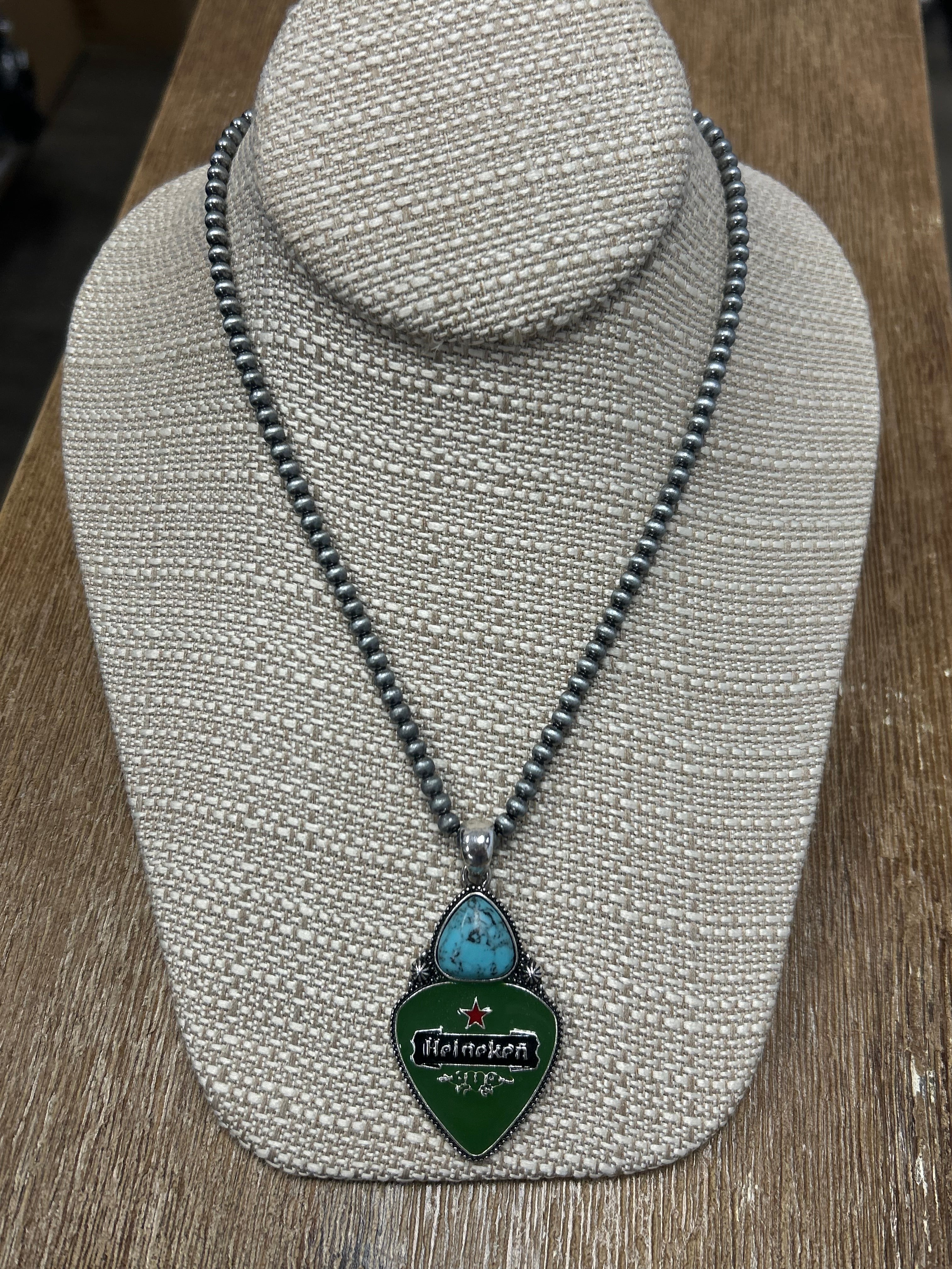 Heineken Western Pearl Bead Necklace