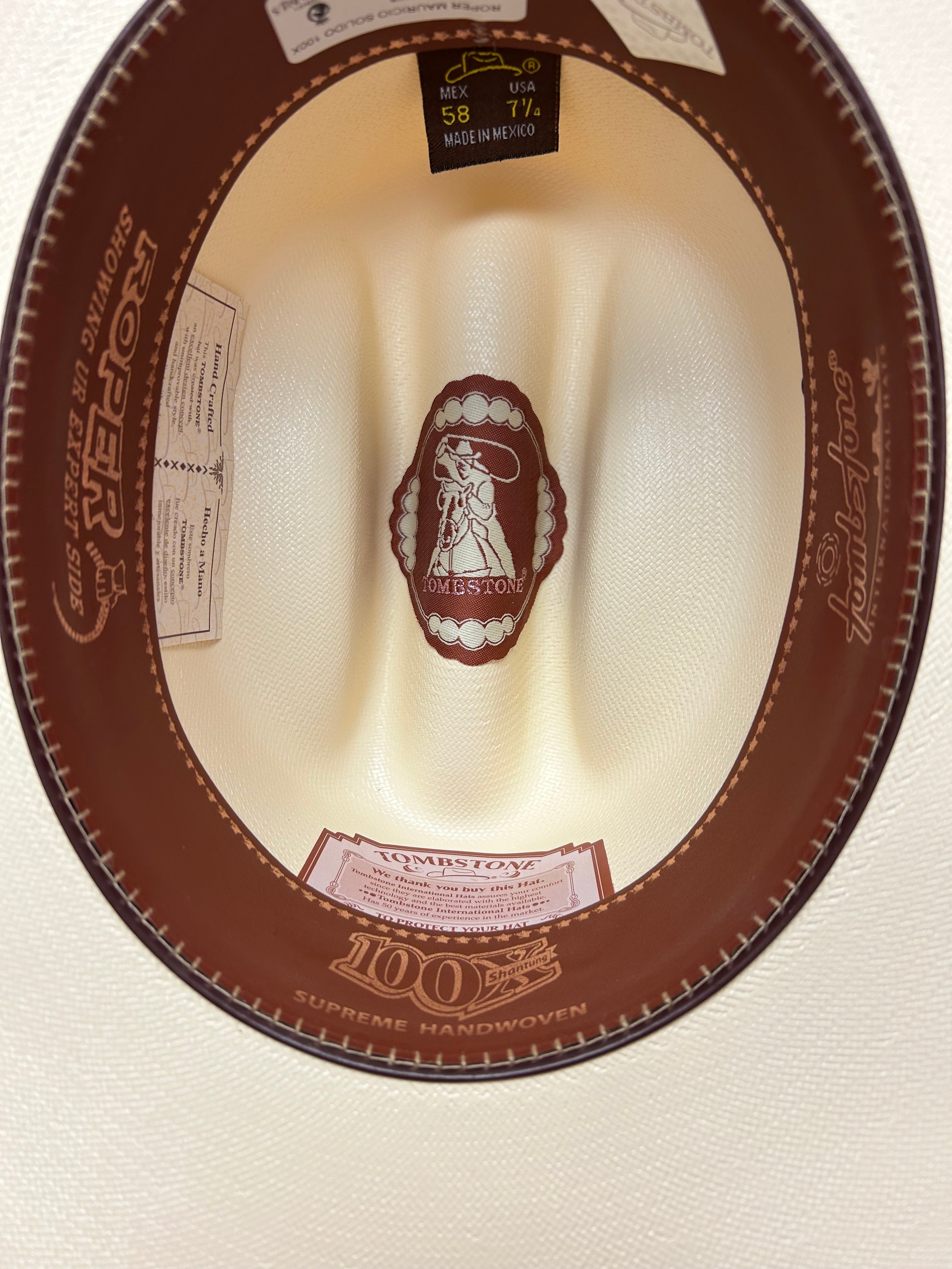 Mexican Tombstone 100x Straw Cowboy Hat