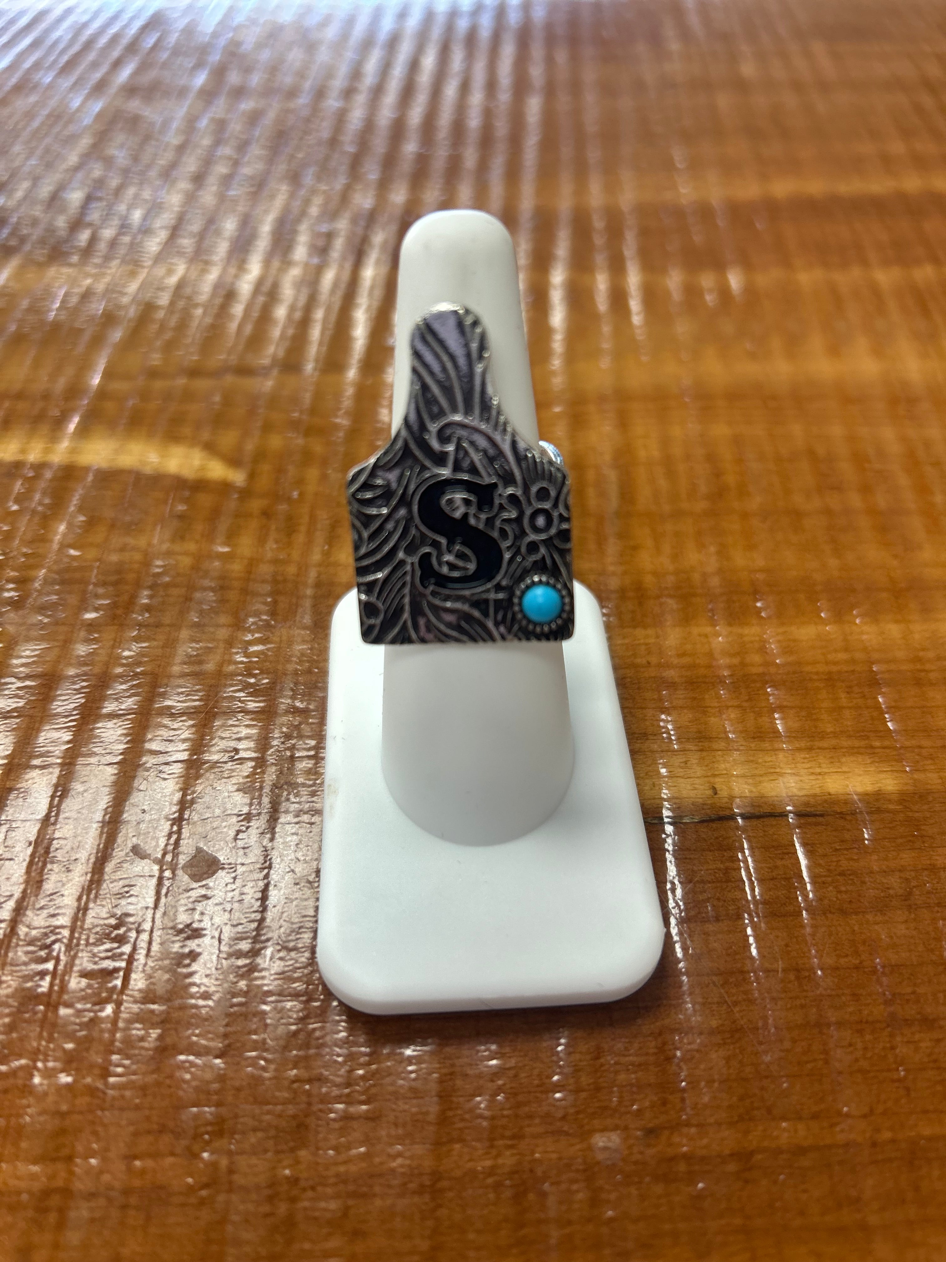 Initial Cow Tag Ring