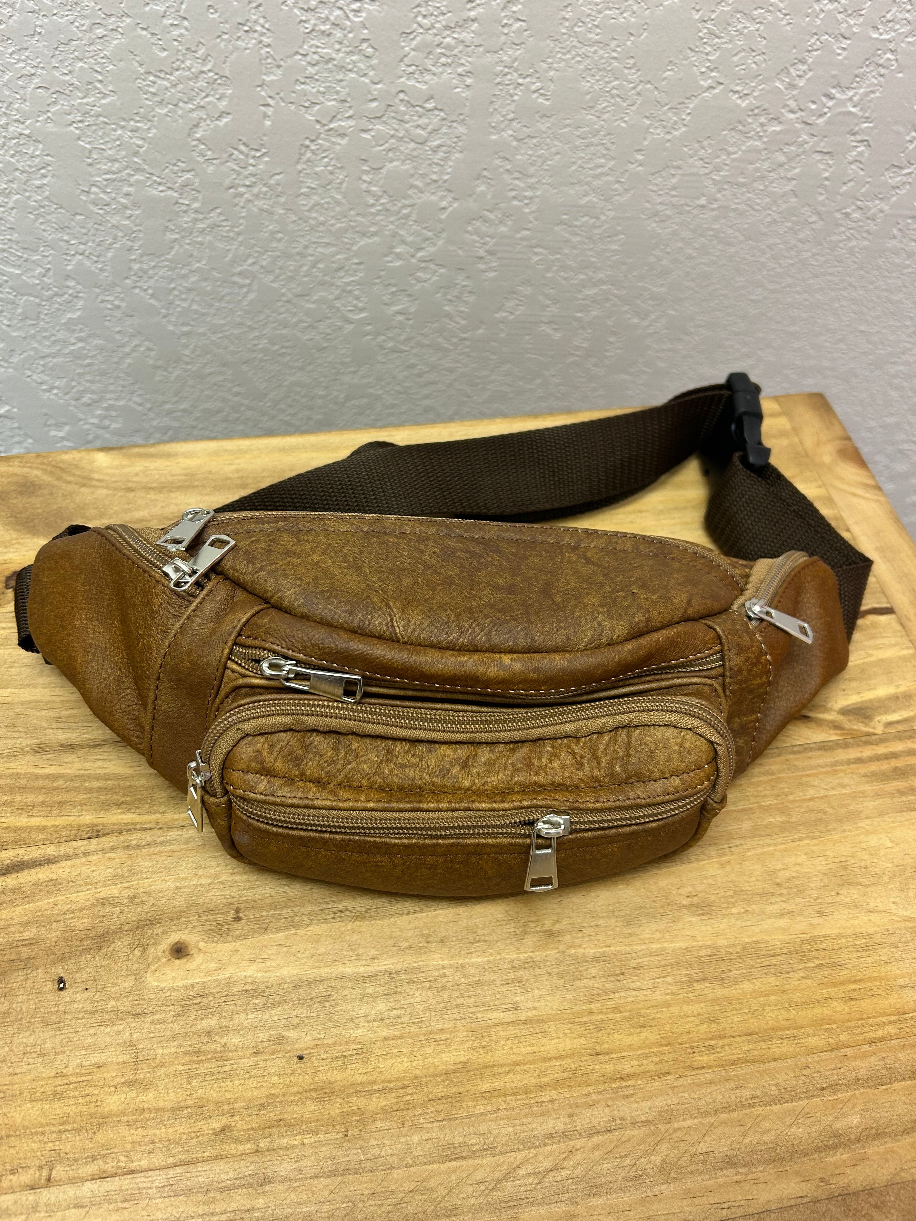 Weathered Tan Mexican Leather Fanny Pack