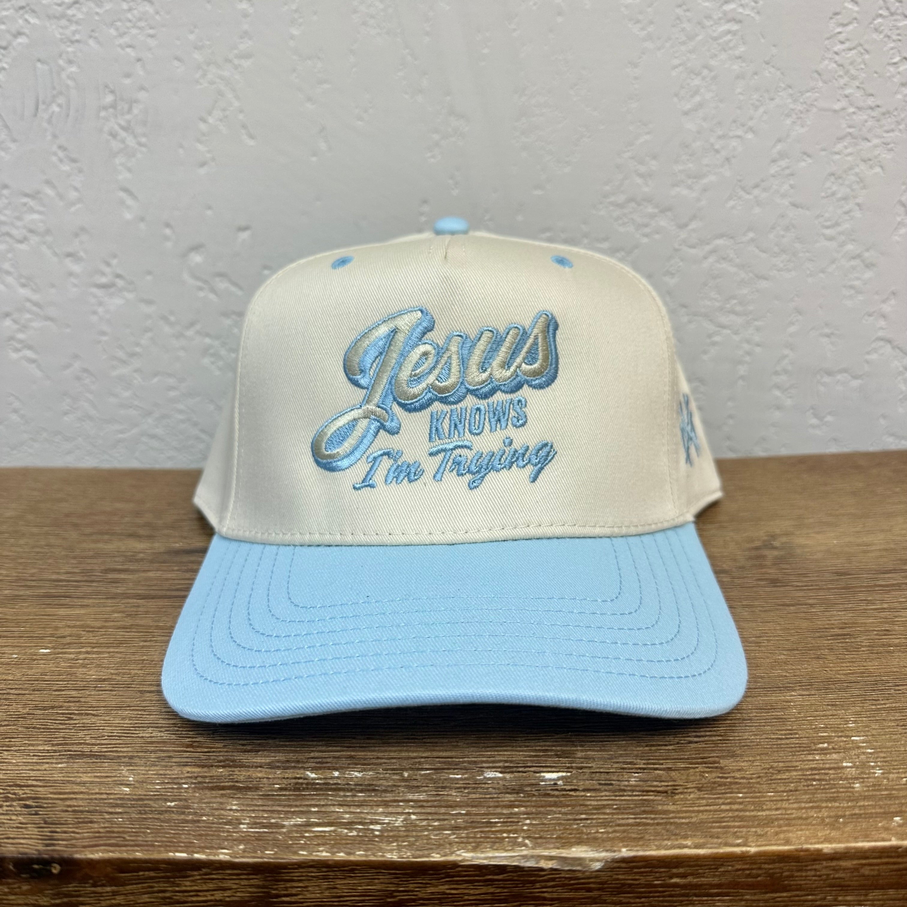 Blue Jesus Knows I'm Trying Hat
