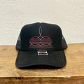 Black Boot Stitch Trucker Hat