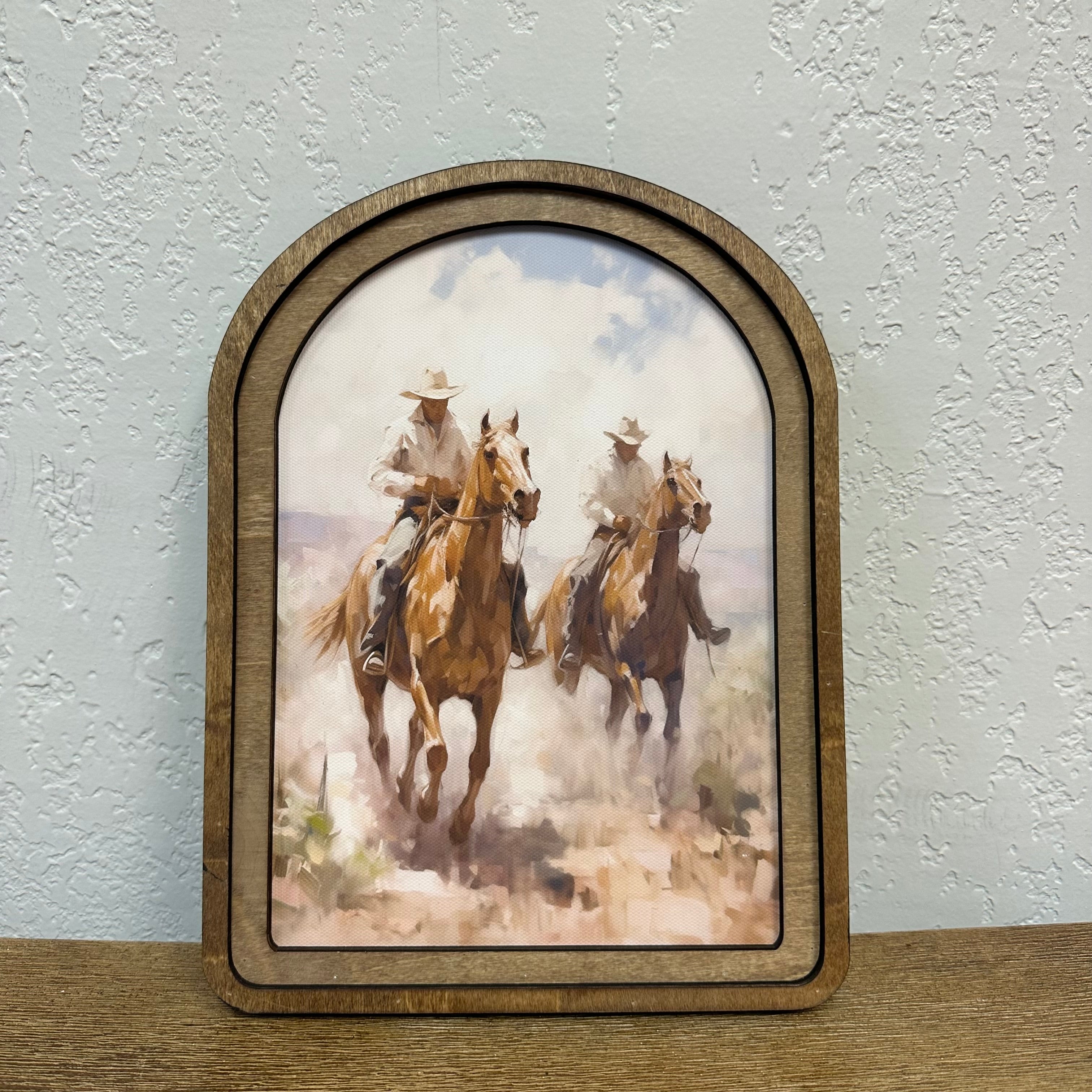 Galloping Cowboys Painting