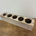 Rustic Wooden Candle Holder
