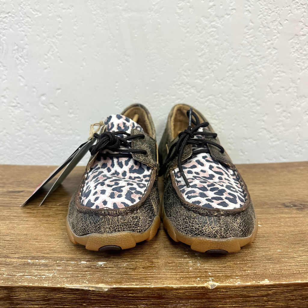Kid's Twisted X Leopard Driving Moccasins