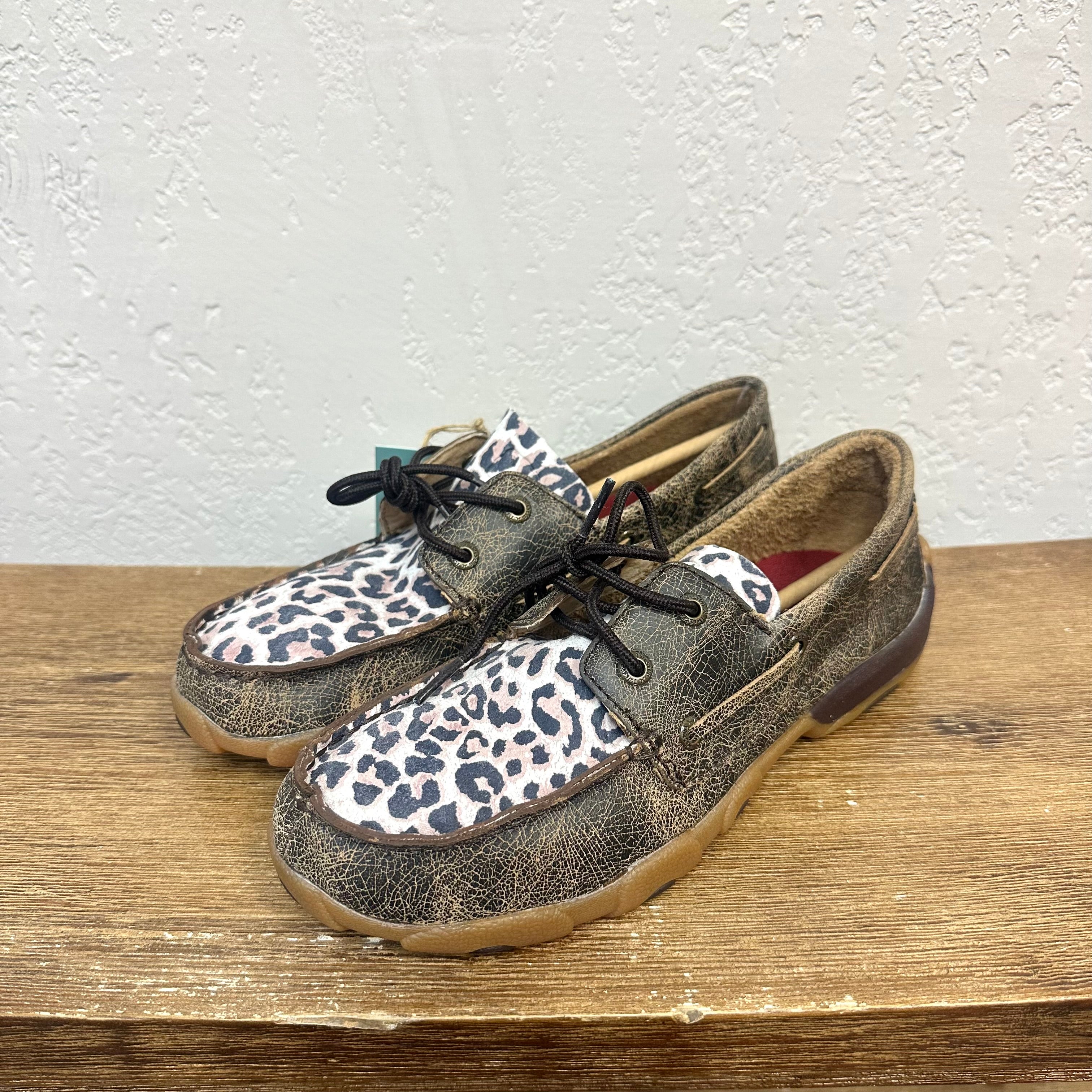 Kid's Twisted X Leopard Driving Moccasins