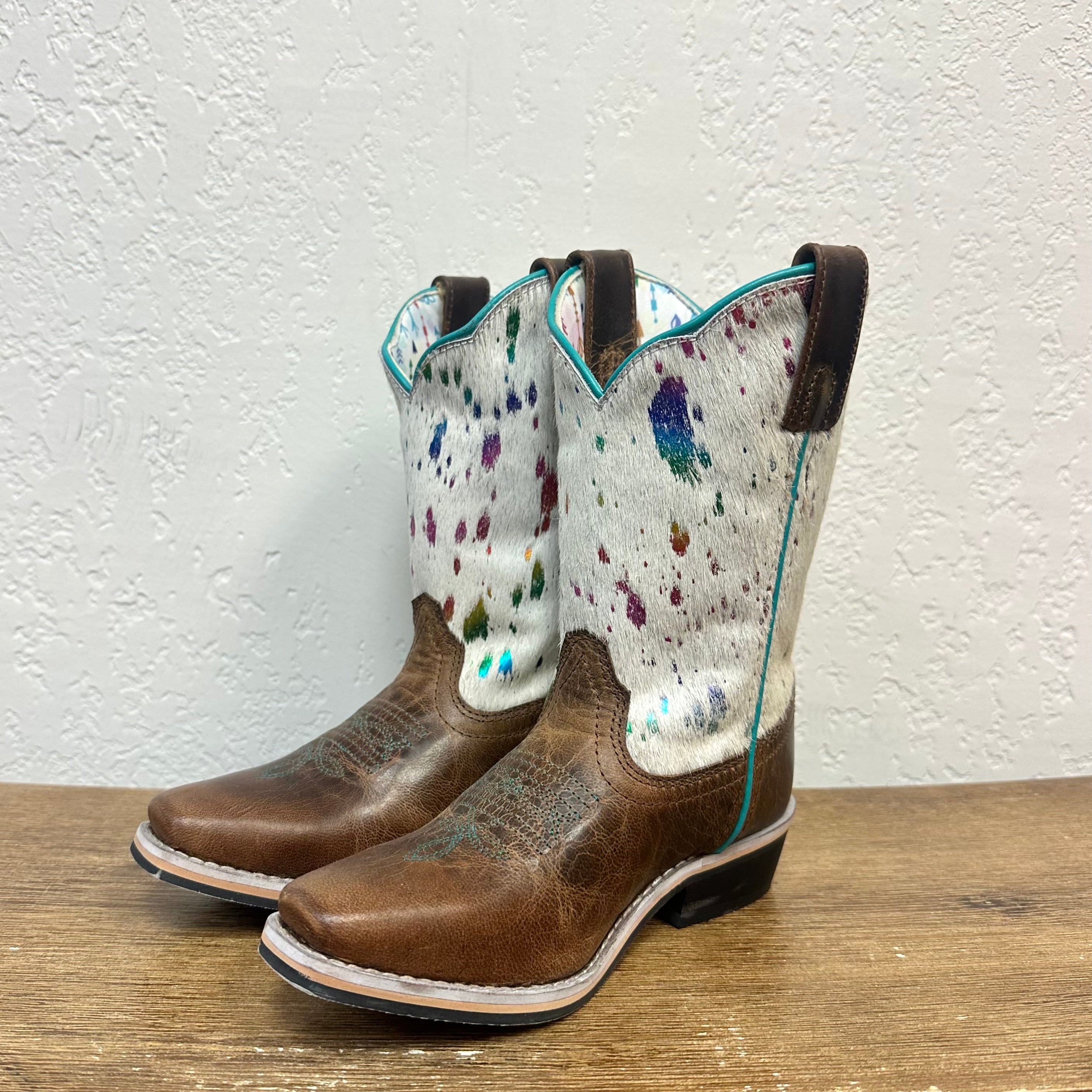 Girls' Dan Post Rumi Rainbow Boots