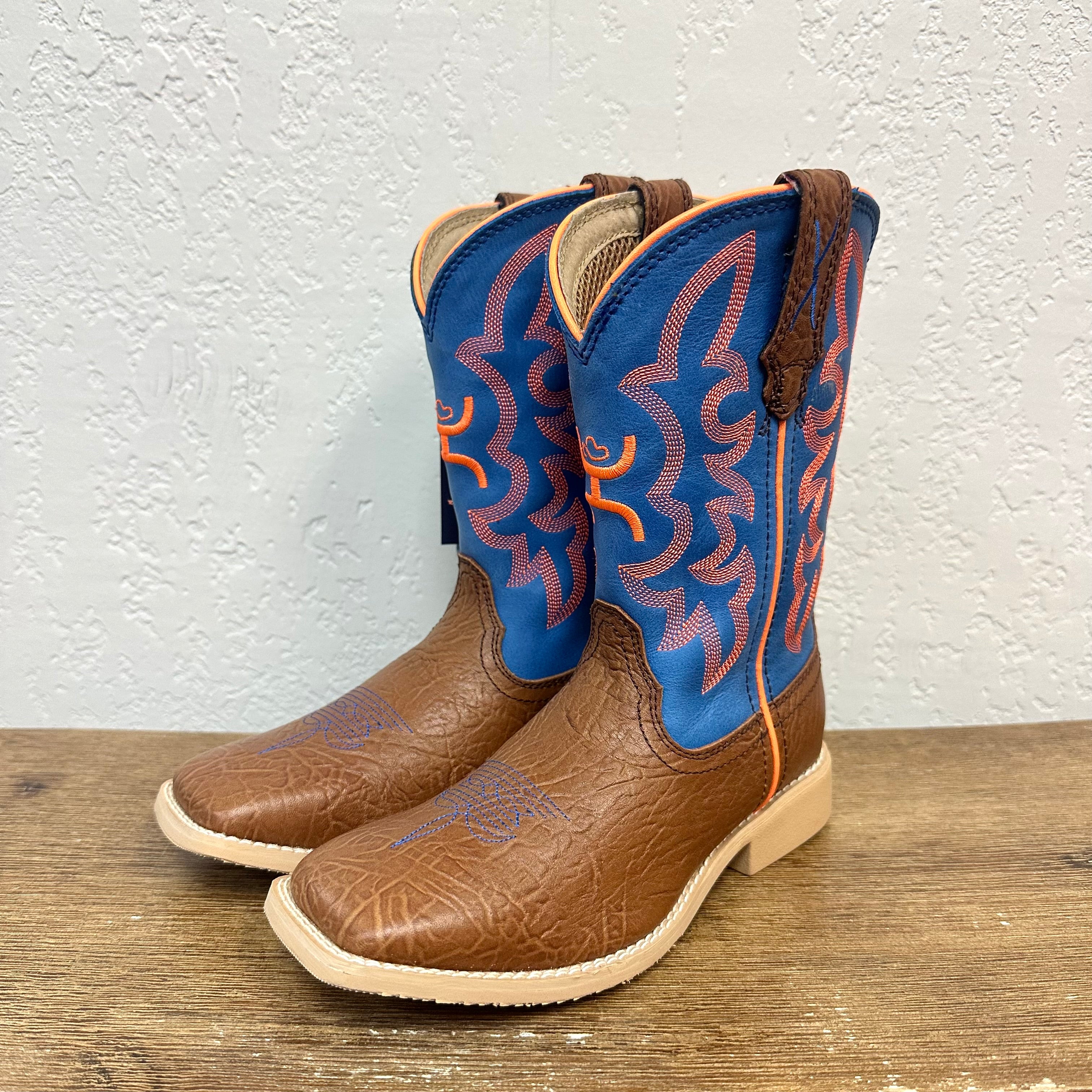 Kid's Twisted X Neon Blue Hooey Boots