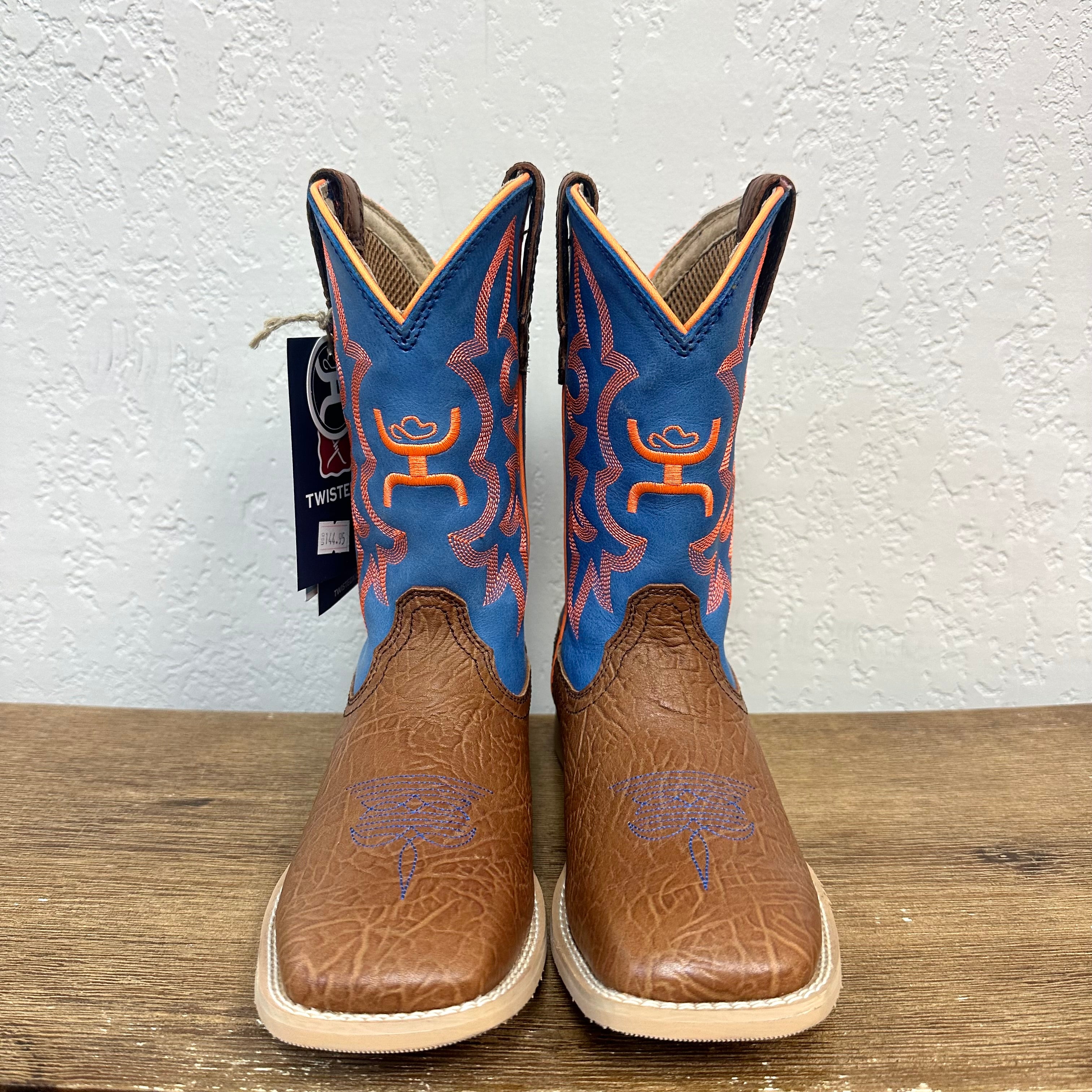 Kid's Twisted X Neon Blue Hooey Boots