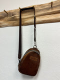 Wrangler Brown Cowhide Sling Bag