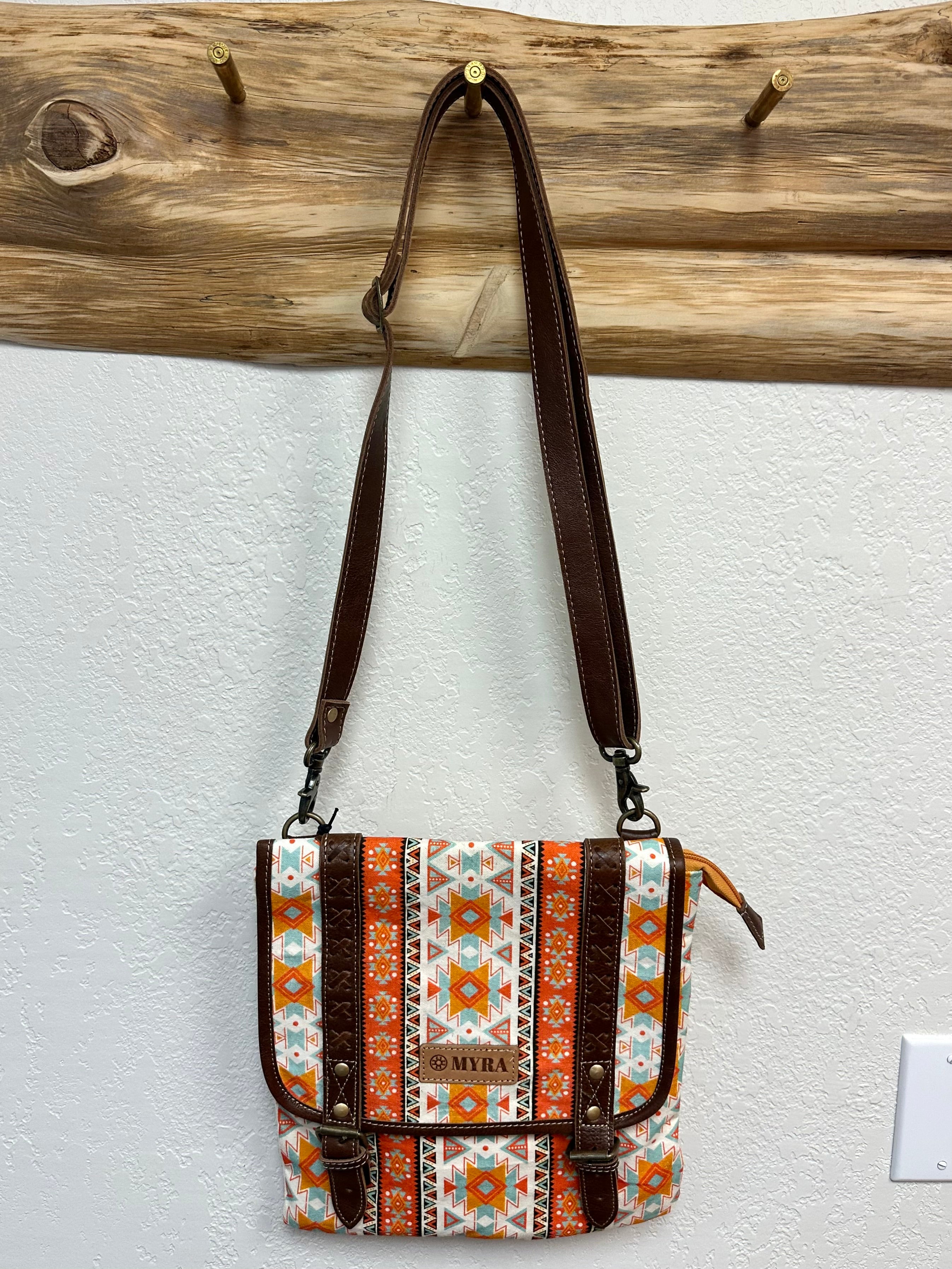 Myra Orange Canyon Star Crossbody Bag