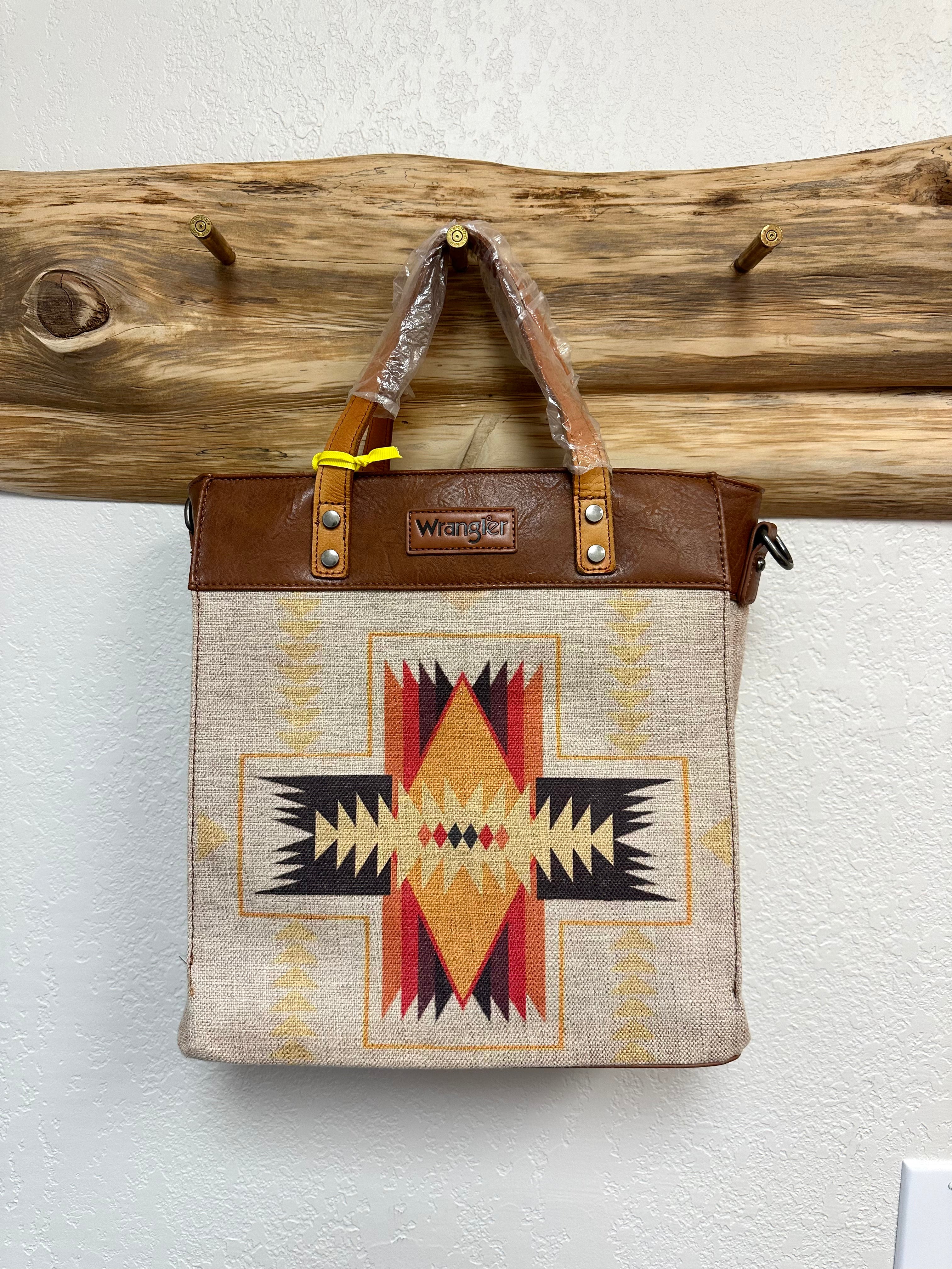 Wrangler Aztec Canvas Tote Bag