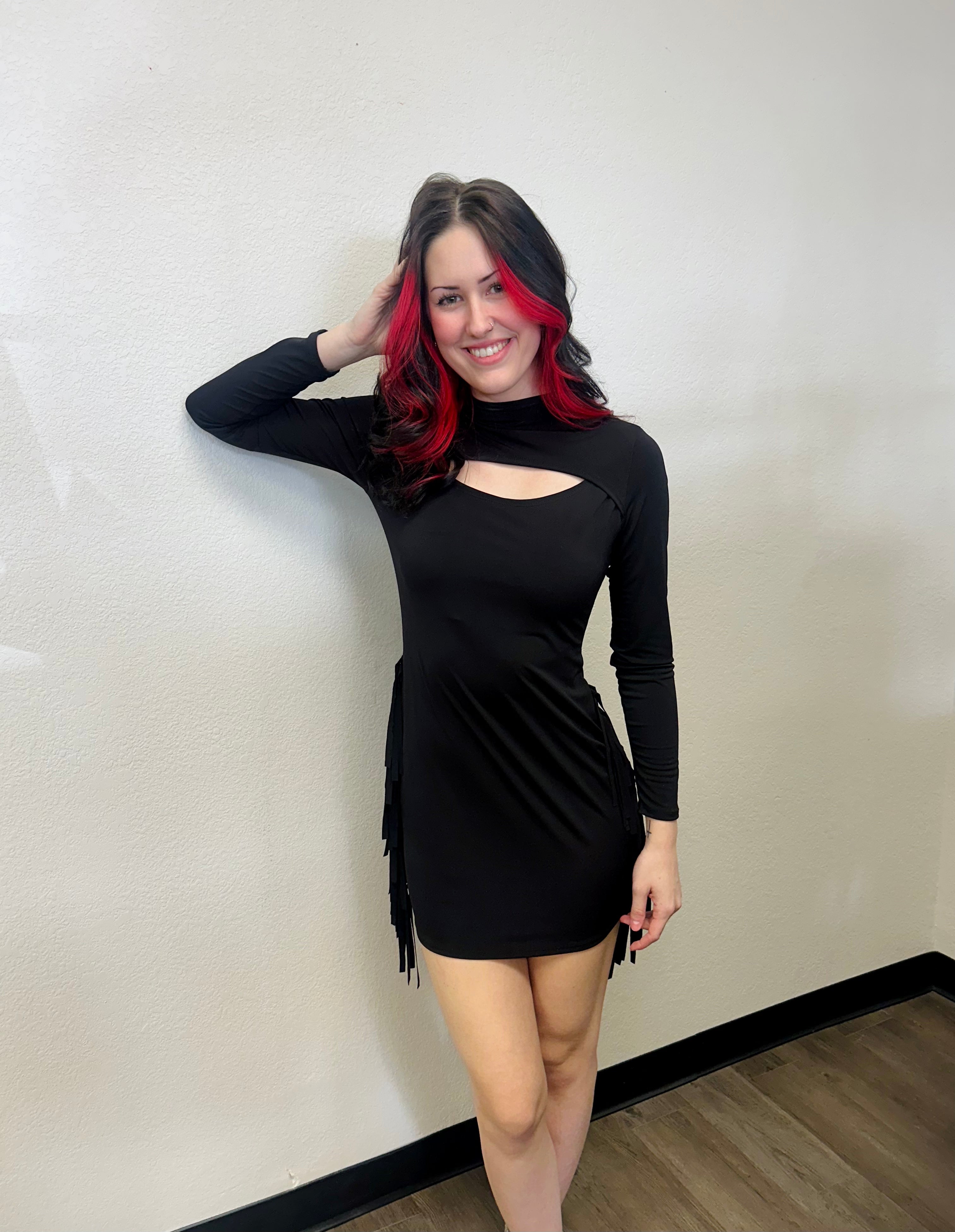 Lucky & Blessed Black Cutout Dress