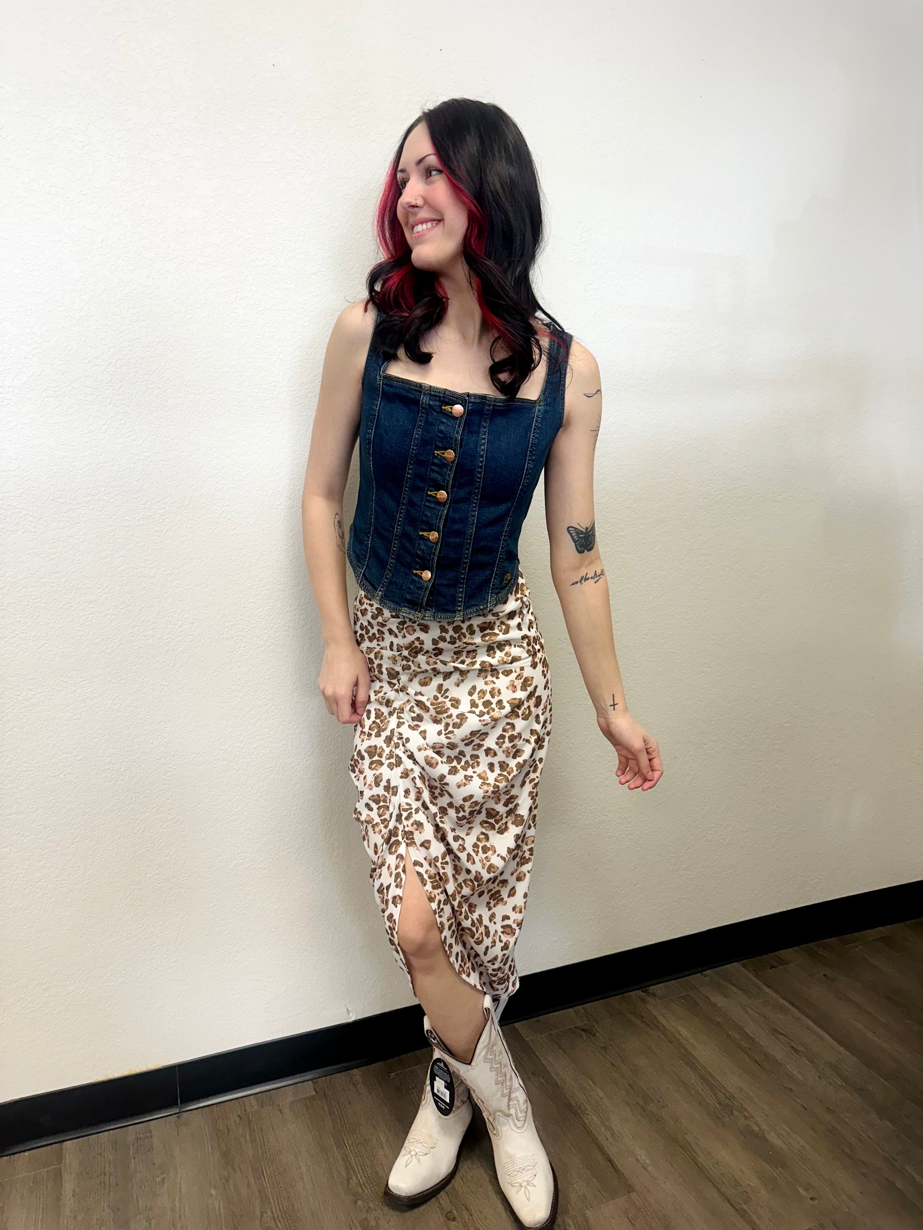 Wrangler X Lainey Wilson Bustier Denim Top