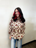 Active USA White Aztec Fleece Shacket