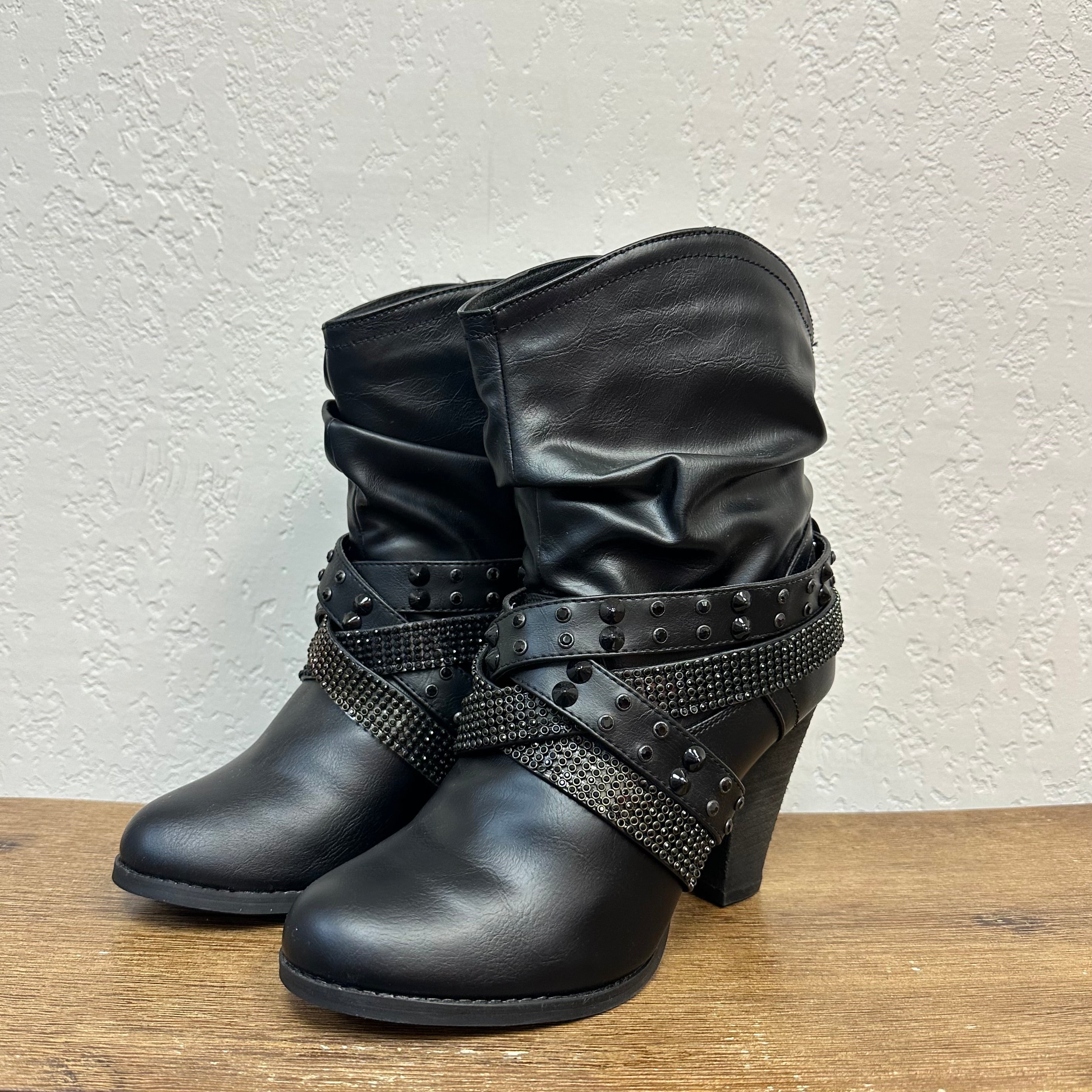Not Rated Black Belted Booties