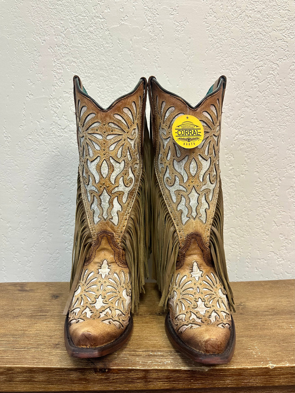 Corral Saddle Lamb Inlay Boots