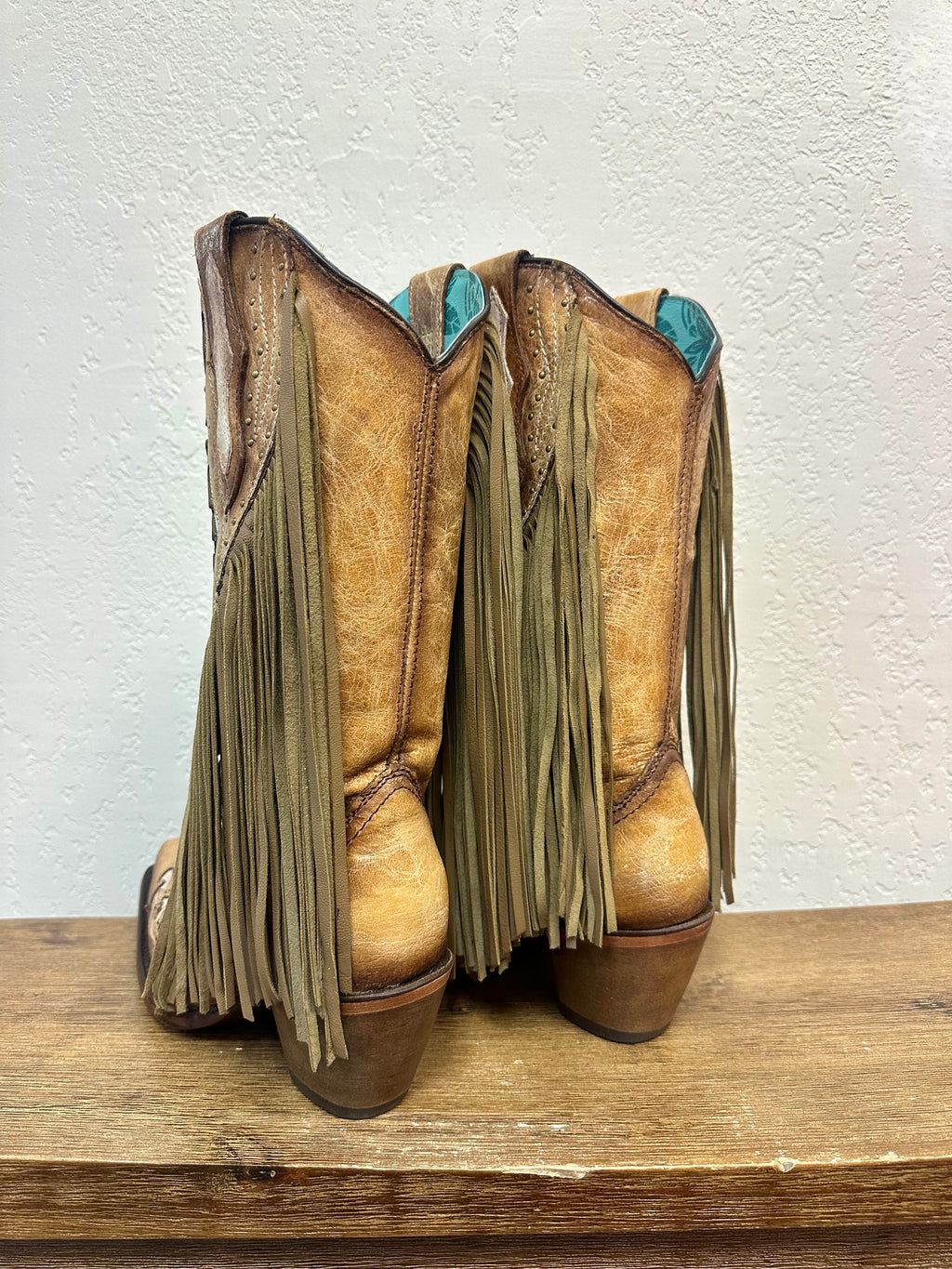 Corral Saddle Lamb Inlay Boots