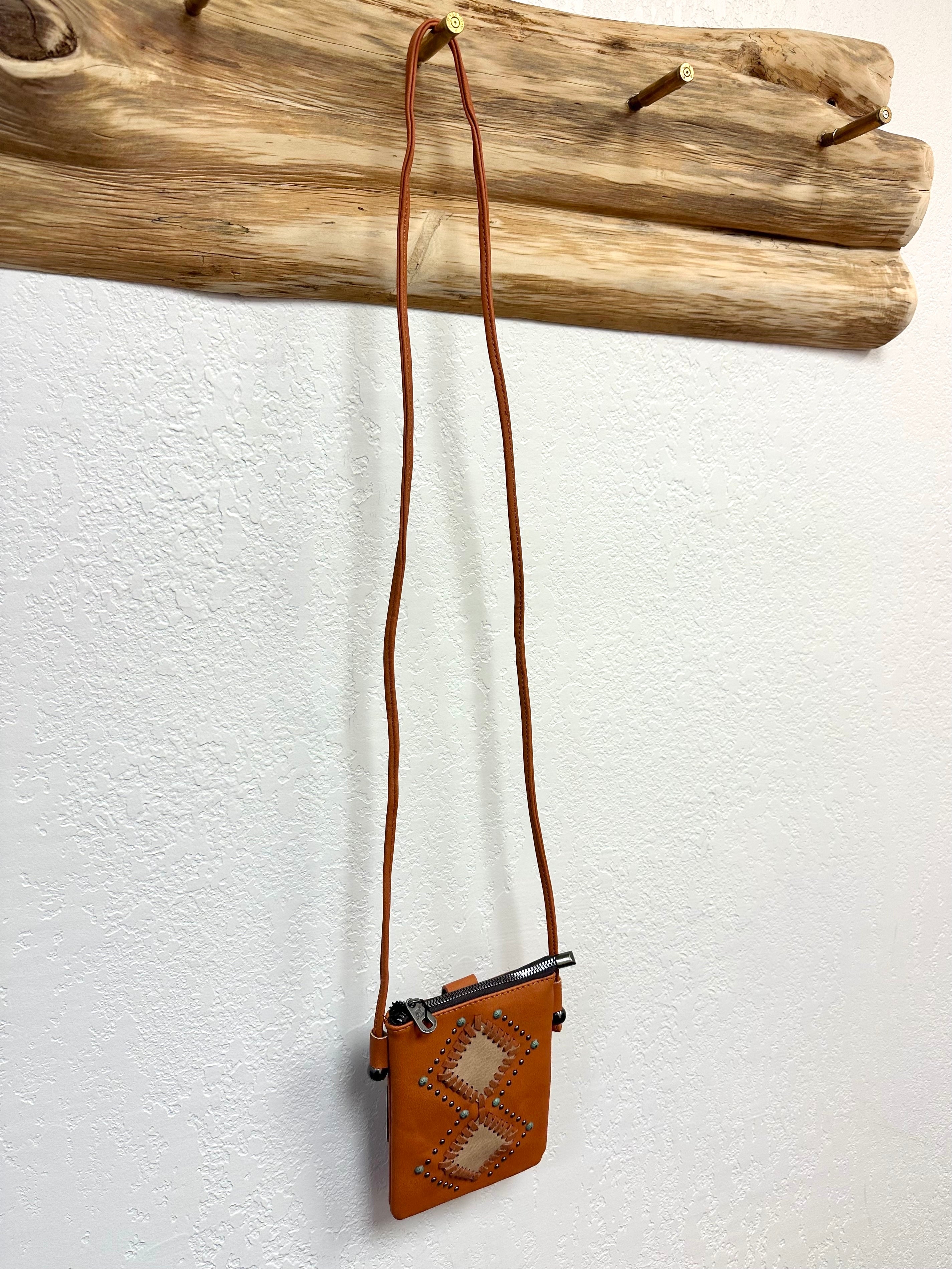 Montana West Orange Studded Crossbody