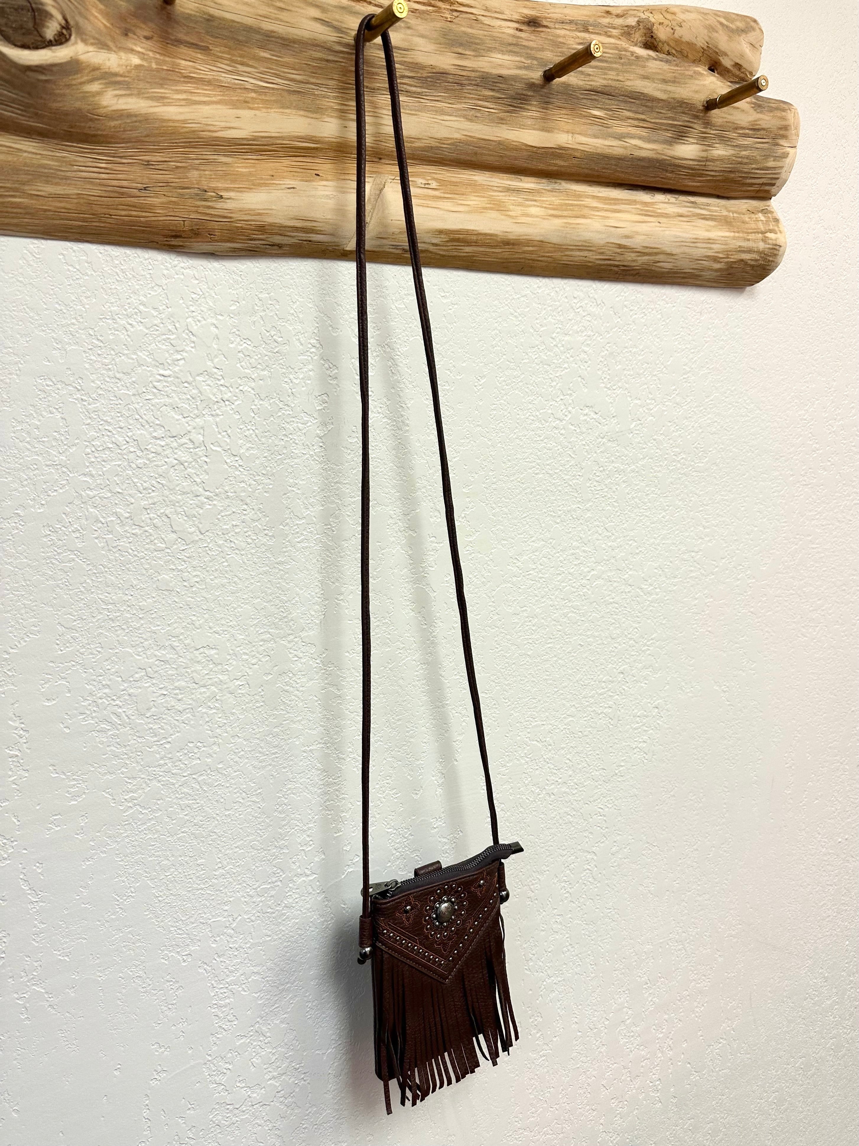 Montana West Brown Fringe Crossbody