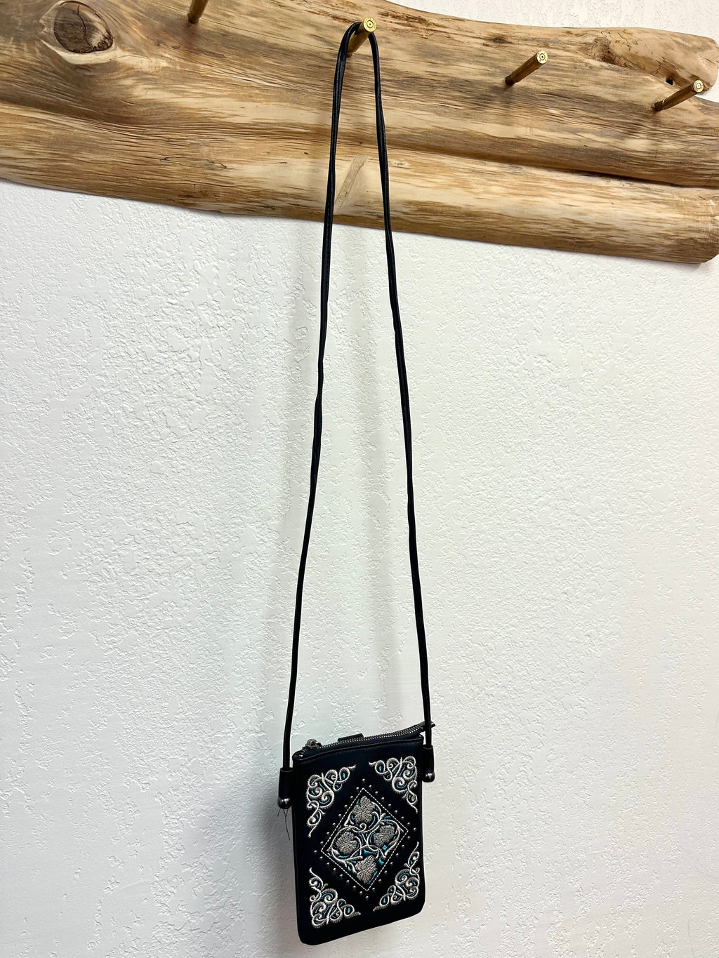 Montana West Black Embroidered Crossbody