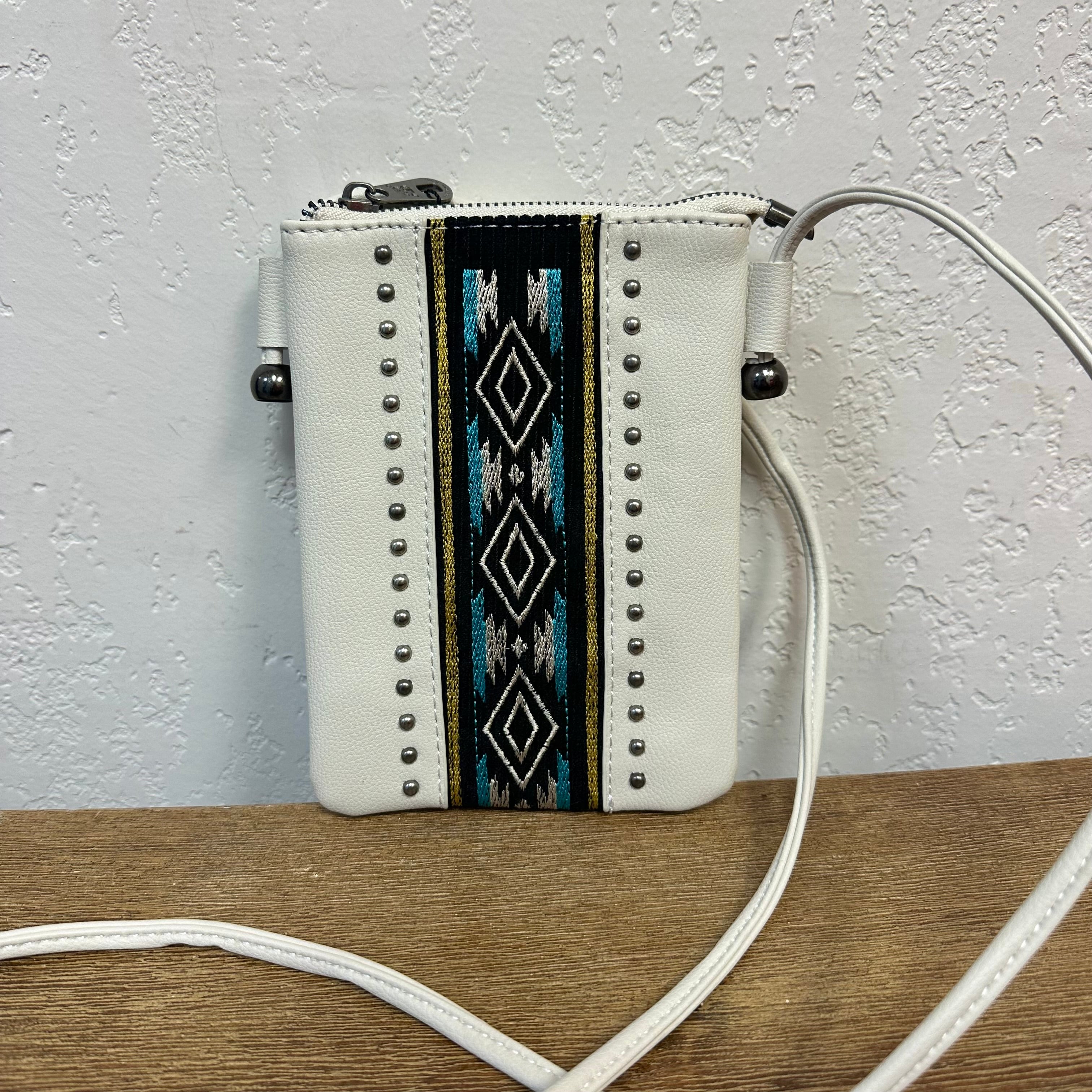 Montana West White Aztec Crossbody