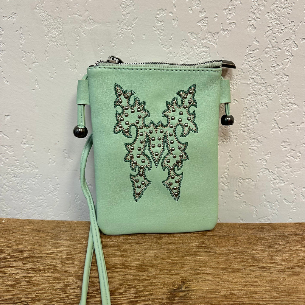 Montana West Mint Studded Crossbody