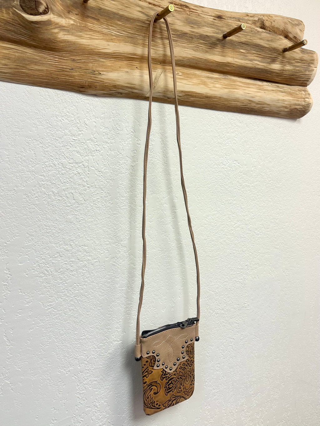Montana West Tan Floral Crossbody