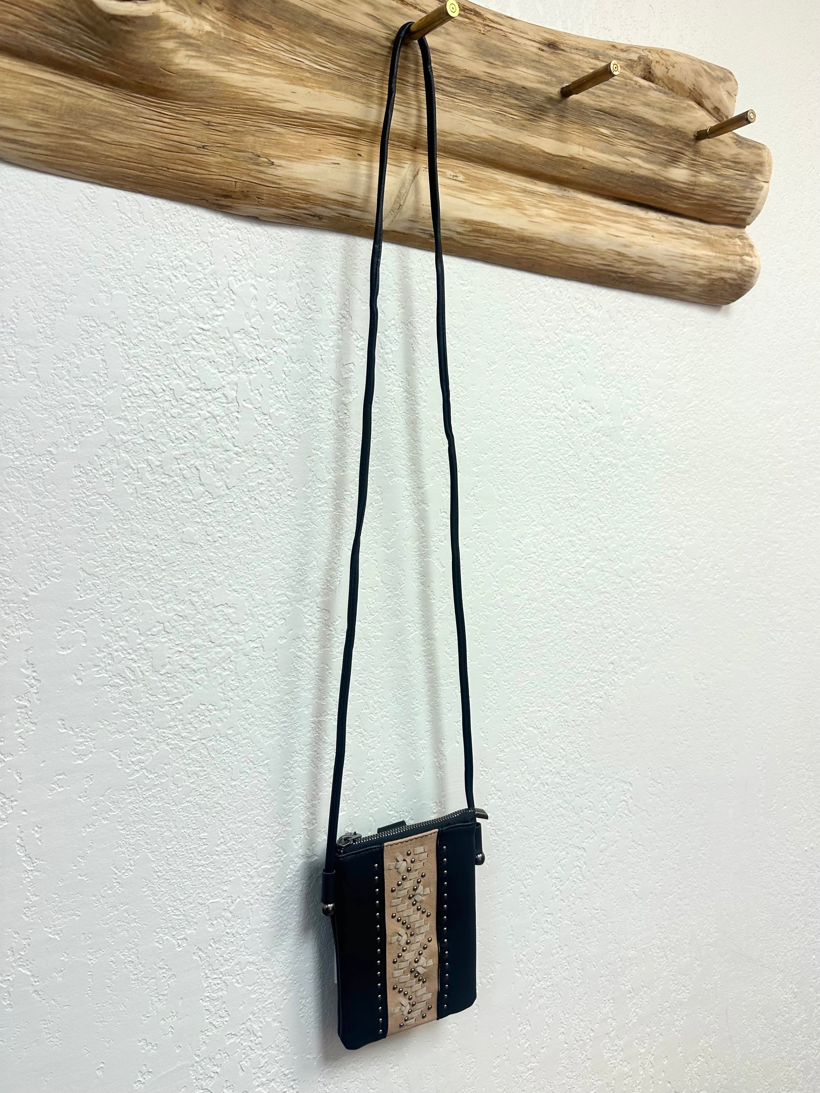 Montana West Black Studded Crossbody