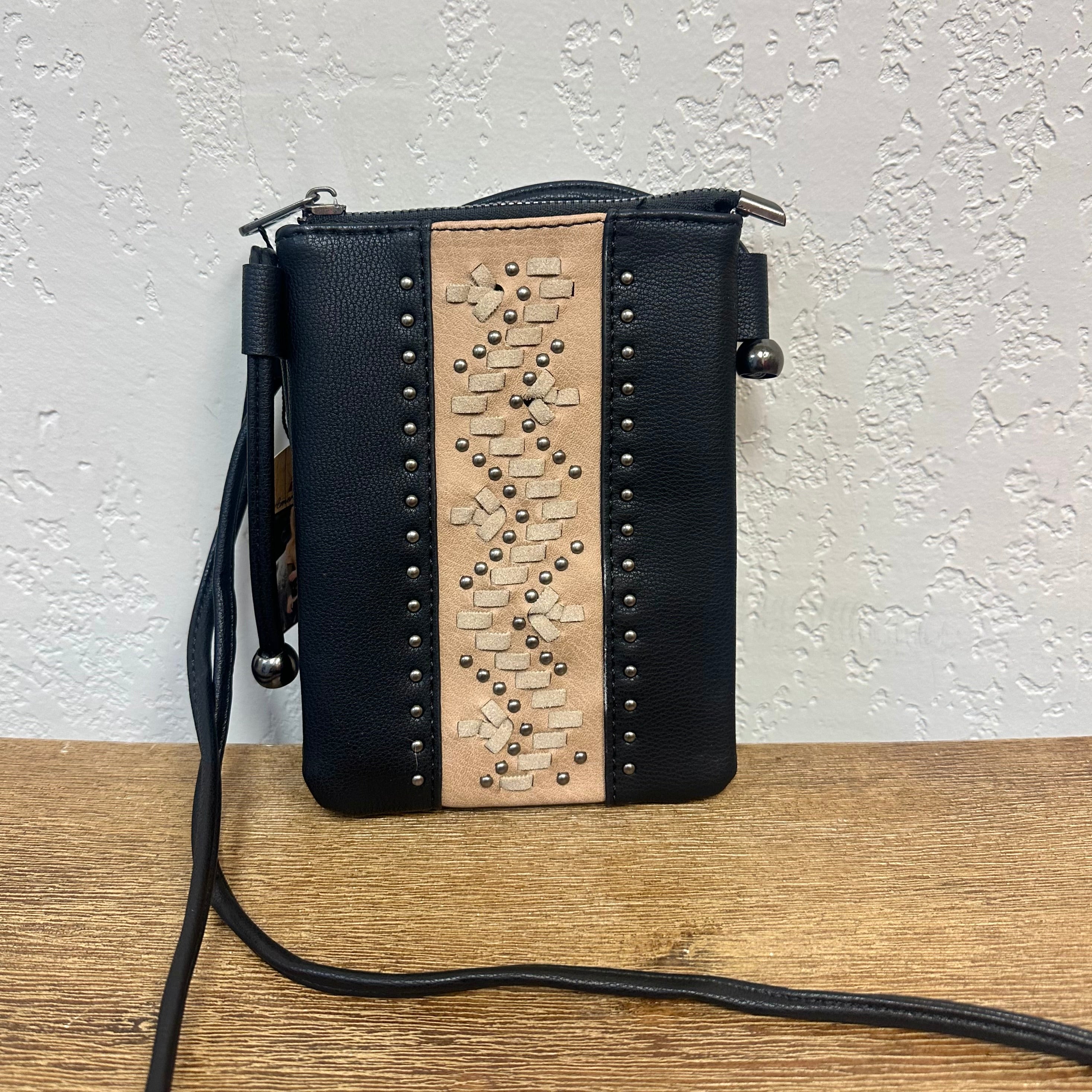 Montana West Black Studded Crossbody