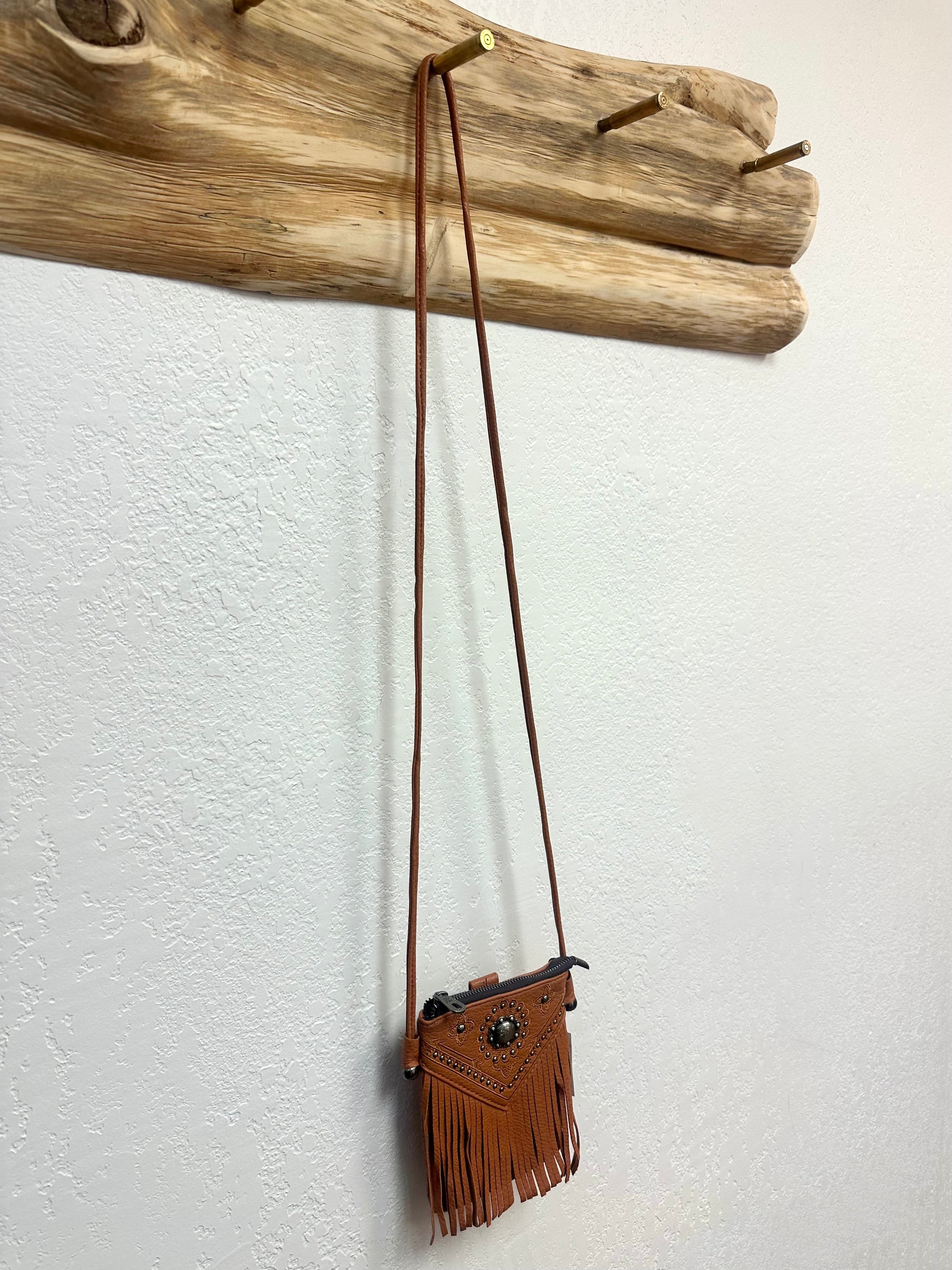 Montana West Caramel Fringe Crossbody