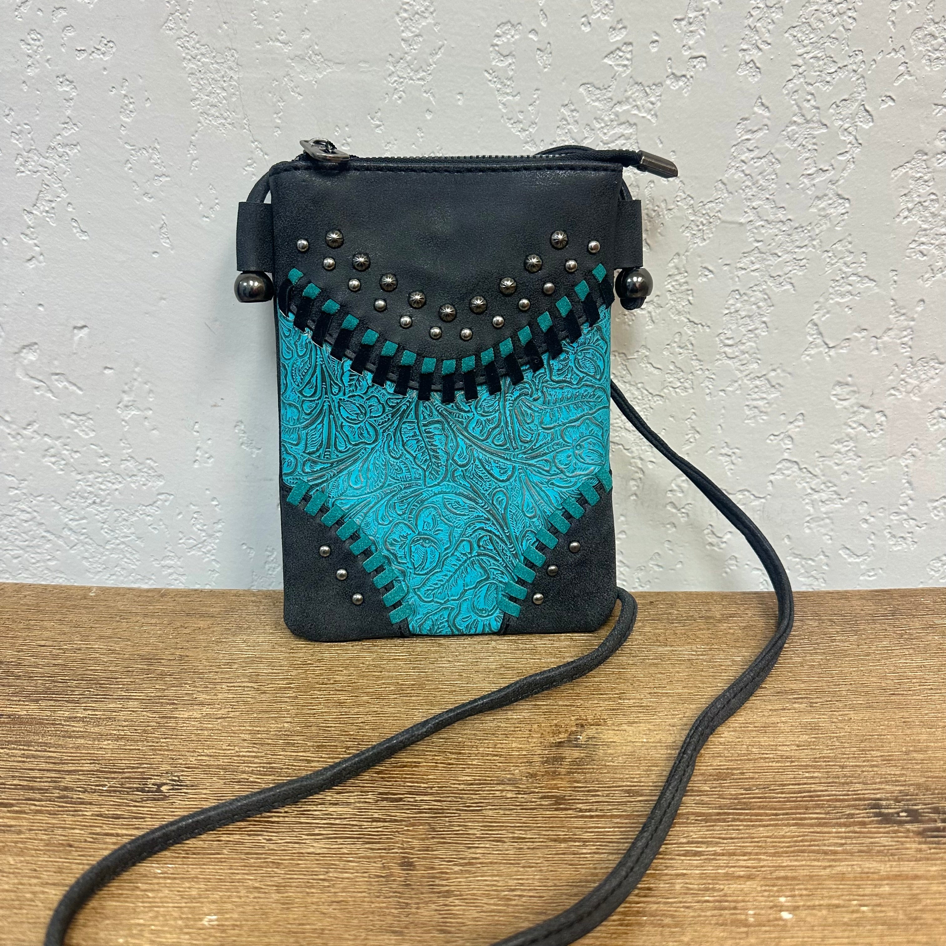 Montana West Tooled Turquoise Crossbody