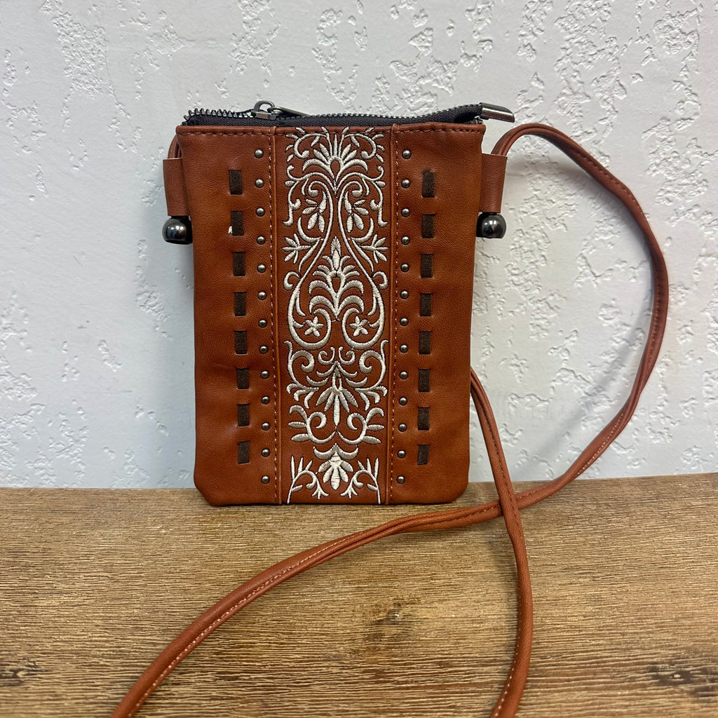 Montana West Brown Floral Crossbody