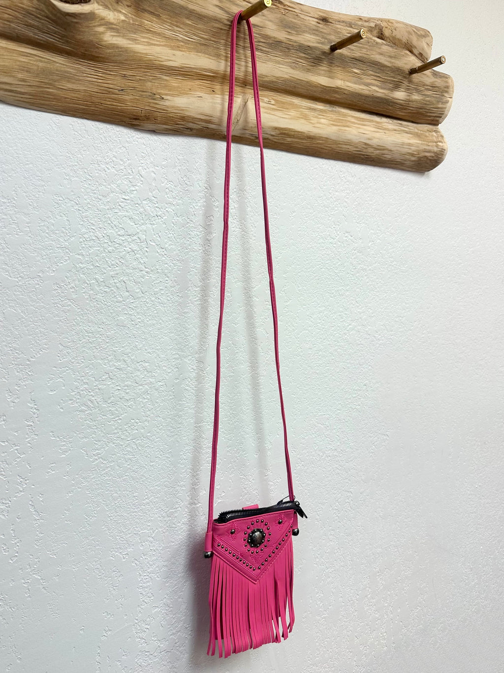 Montana West Pink Fringe Crossbody