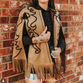 Lucky & Blessed Brown Western Poncho